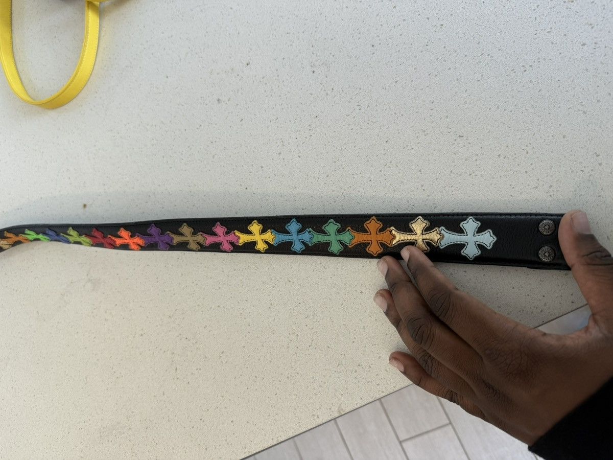 Chrome Hearts Multicolor Rainbow Cross Strap Size 38 - 23 Thumbnail