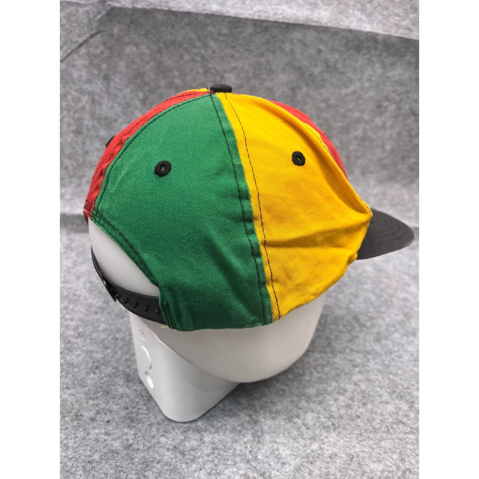 Bally 8 Ball Hat Snap Back Adult One Size Red Green Yellow 100% Cotton Twill Size ONE SIZE - 7 Thumbnail