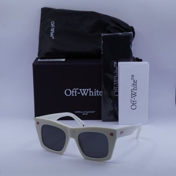 Off-White Off-White OERI13Y SELMA 0107 Sunglasses White Square Frame Size ONE SIZE - 10 Thumbnail