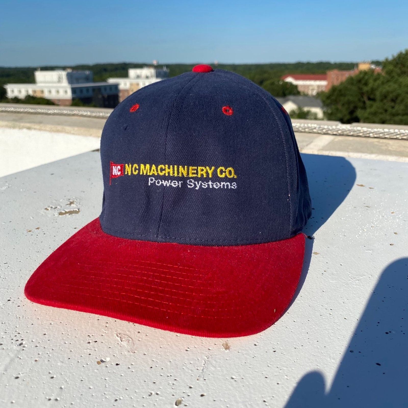 Vintage Vintage 90s North Carolina Machinery Co Hat SIze 6 Navy Blue Size ONE SIZE - 1 Thumbnail