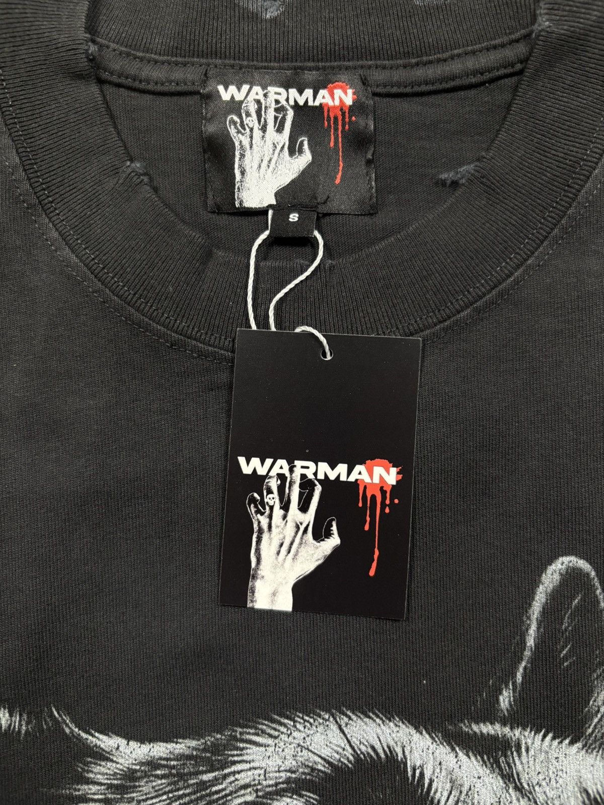 Vintage WARMAN I SEE THE LIGHT GRAPHIC TEE, Washed Black Size US S / EU 44-46 / 1 - 10 Thumbnail