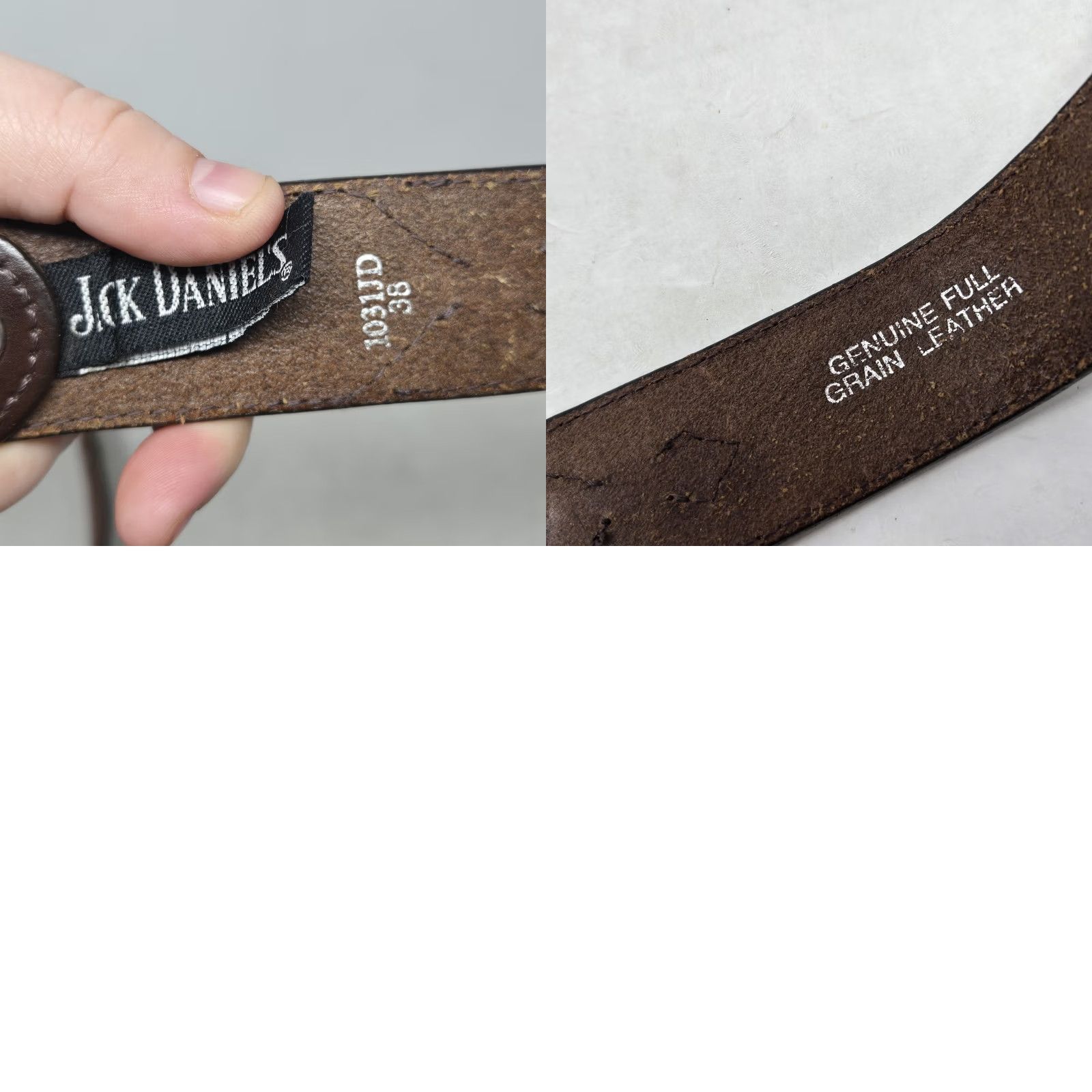 Vintage VINTAGE Jack Daniels Belt Leather Men's 38 Black Western Style Rare Belt Mens Black Leather Western 38 Jack Daniels Vintage Size 38 - 8 Thumbnail