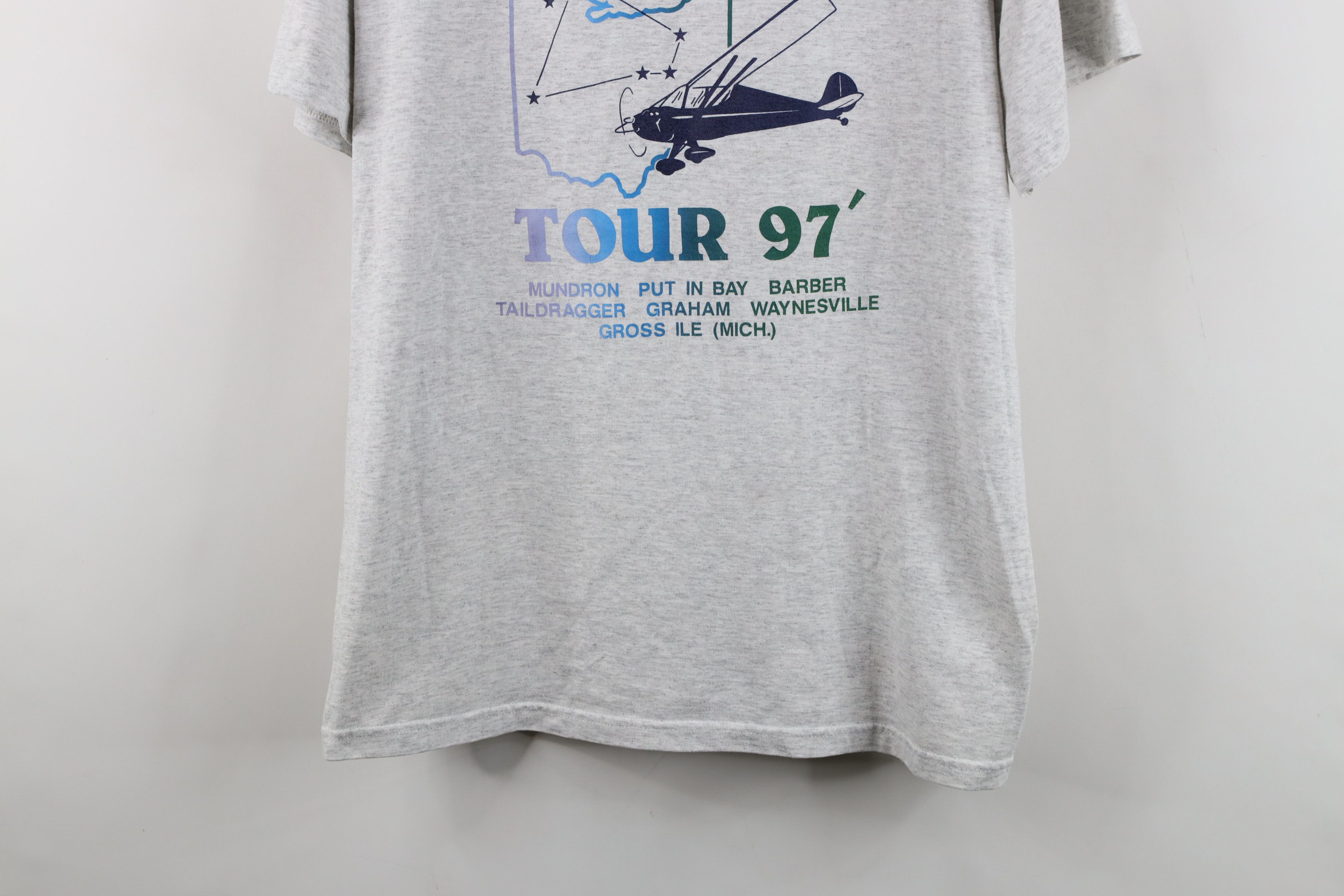Vintage Vintage 90s 70 Knotters All Ohio Airplane T-Shirt Gray Size US XL / EU 56 / 4 - 3 Thumbnail