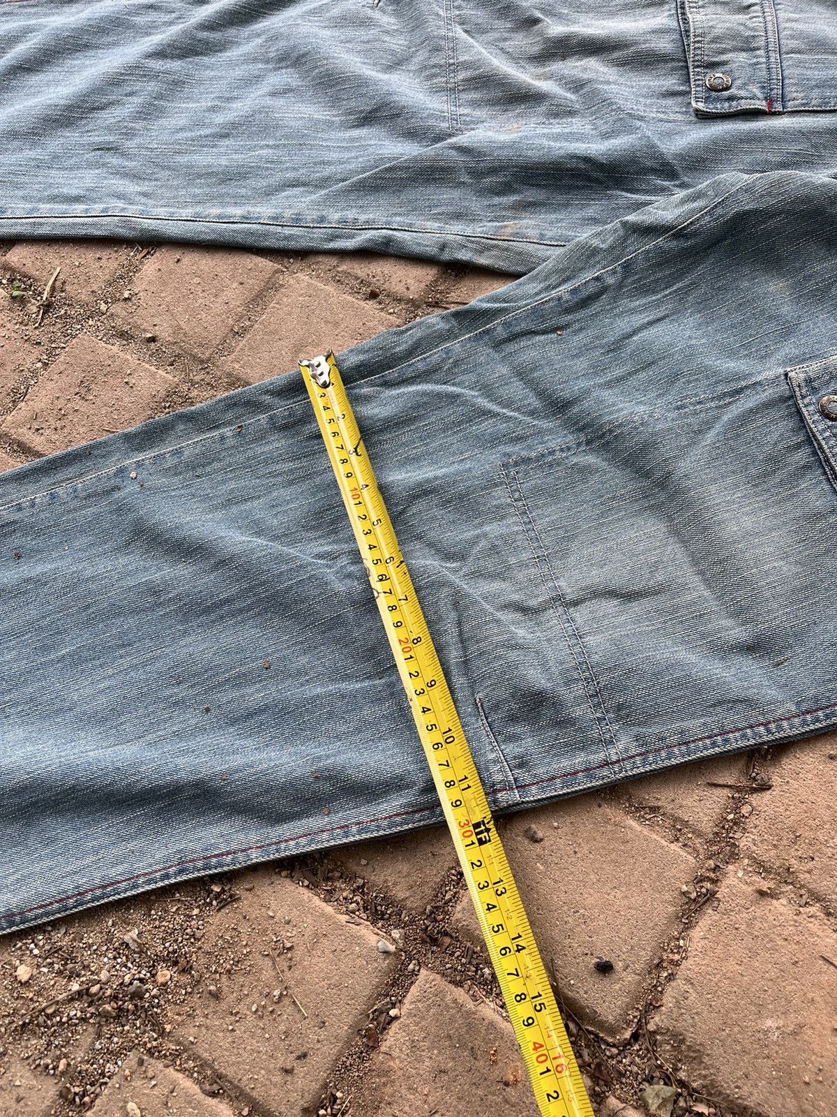 Japanese Brand × Vintage Baggy Jort Thriller Denim Size US 31 - 11 Thumbnail