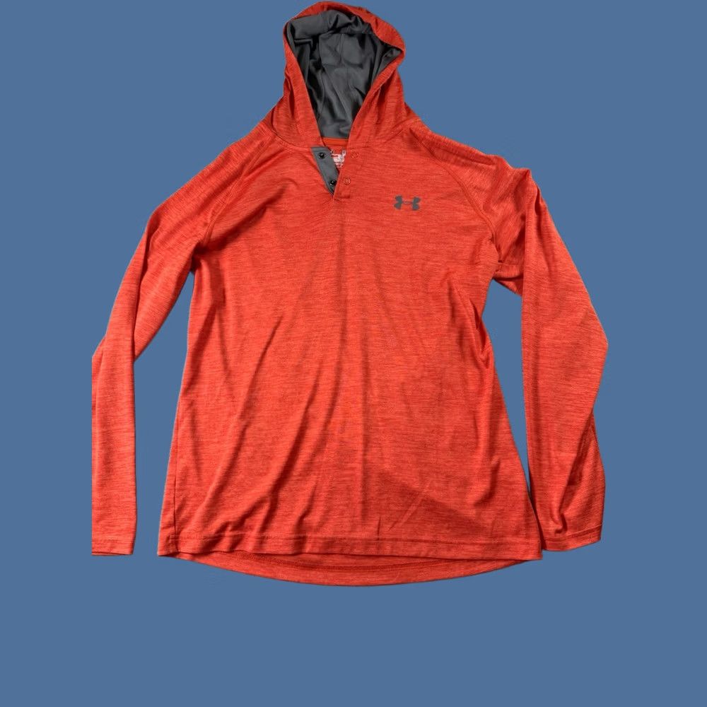 Under Armour Under Armour Hoodie Orange Mens M Loose Heat Gear Varsity Snap Up Athleisure Size US M / EU 48-50 / 2 - 1 Thumbnail