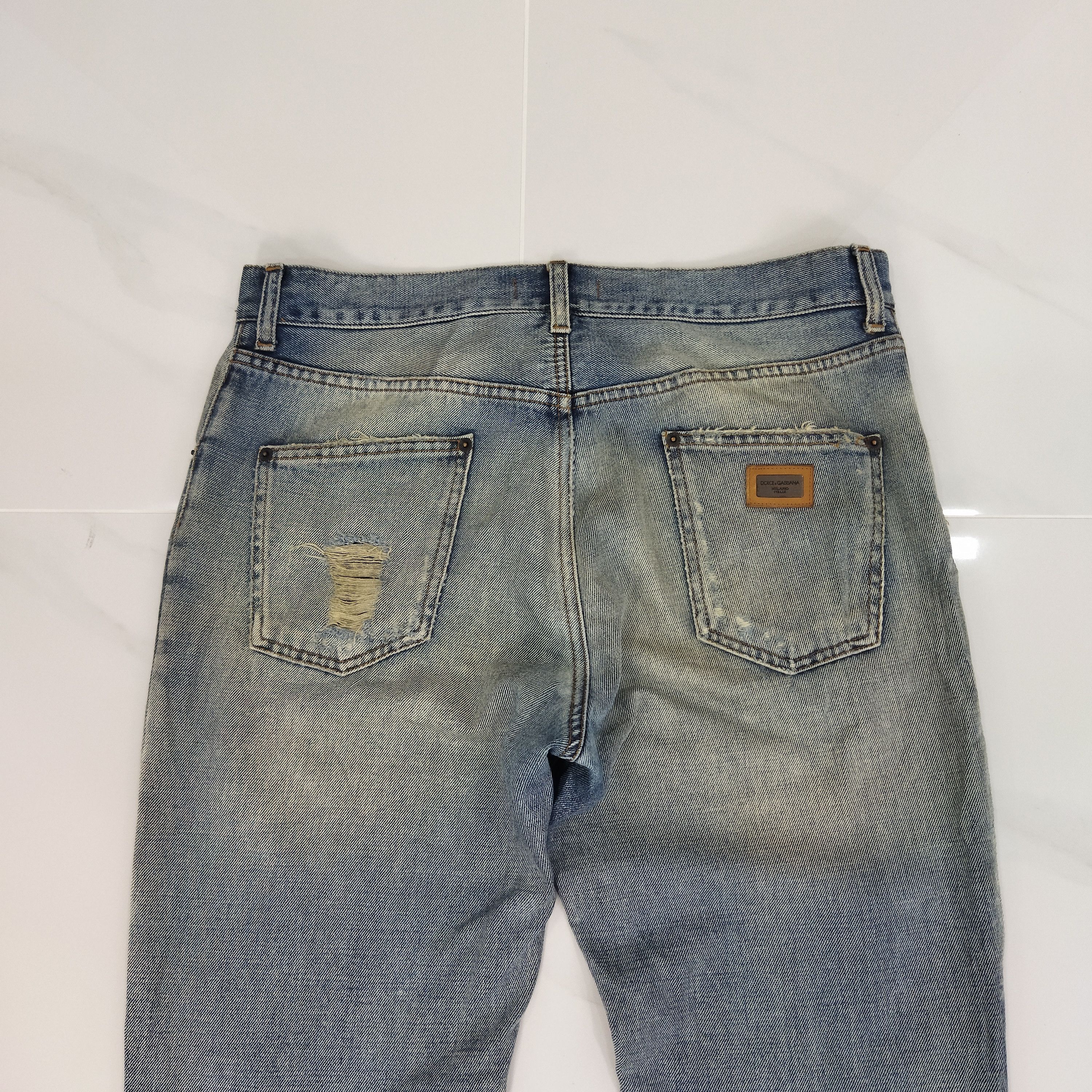 Dolce & Gabbana DOLCE GABBANA DISTRESSED BLUE JEANS PANTS Size US 34 / EU 50 - 9 Thumbnail