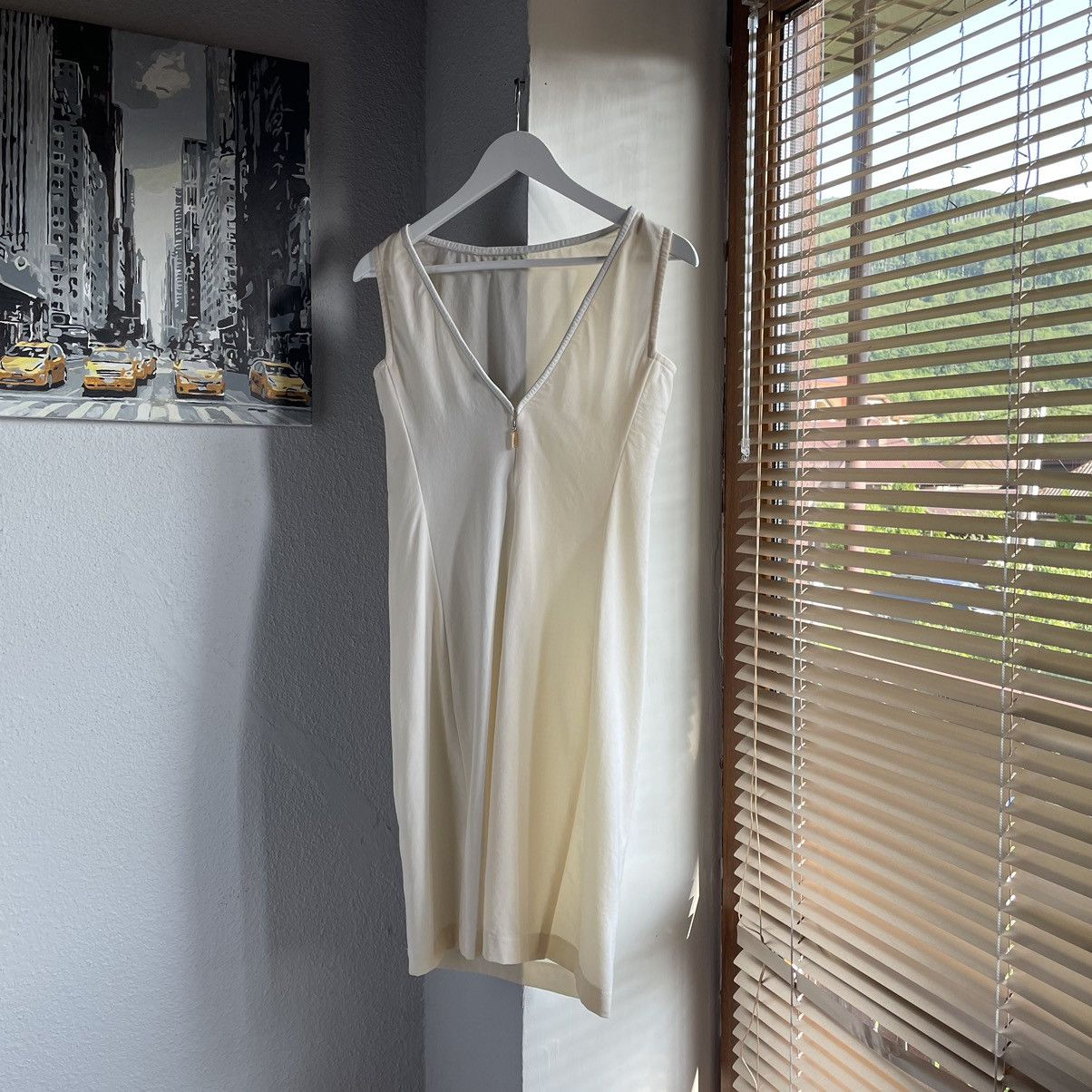 Versace × Vintage 90’s Gianni Versace Couture Leather V-Neck Dress Size M / US 6-8 / IT 42-44 - 1 Thumbnail