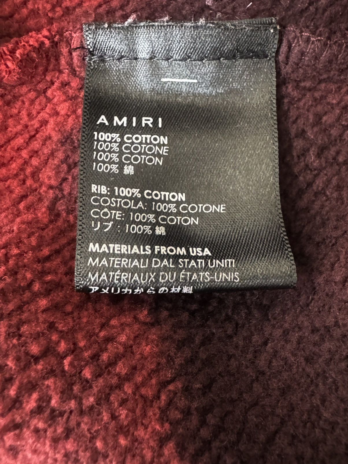 Amiri AMIRI Wild Ones Distressed Sweatshirt Red L Size US L / EU 52-54 / 3 - 4 Thumbnail