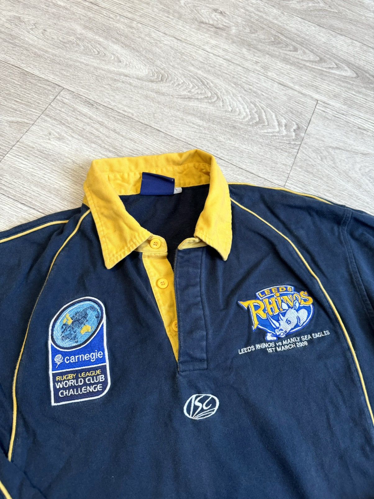 Canterbury of New Zealand 🔷Vintage Leeds Rhinos ISC Rugby Shirt🔷 Size US L / EU 52-54 / 3 - 3 Thumbnail