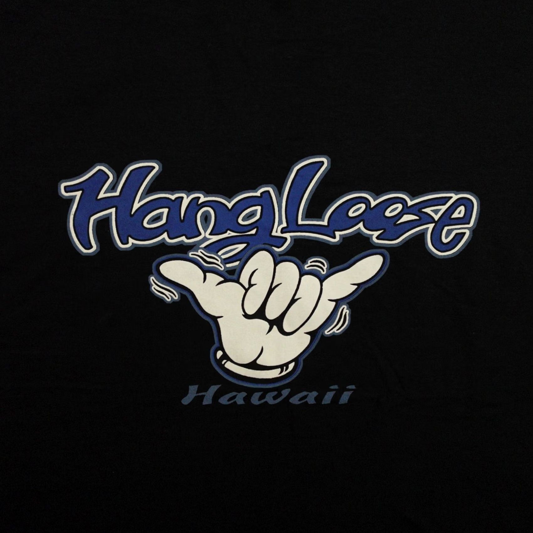 Gildan VINTAGE Hawaii T-Shirt Mens 2XL Black Hang Loose Surf Beach 31x26 GILDAN Shirt Mens 2XL Black Beach USA 90s Size US XXL / EU 58 / 5 - 2 Thumbnail