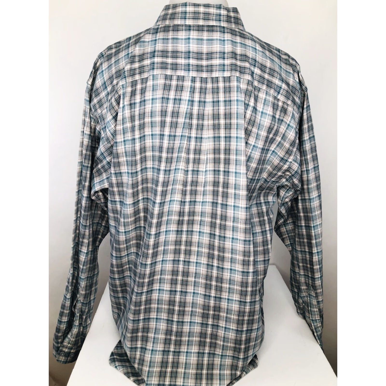 Patagonia PATAGONIA Plaid Shirt Mens XL Button-Up Long Sleeve Organic Cotton Twill Green White - 服 Size US XL / EU 56 / 4 - 3 Thumbnail
