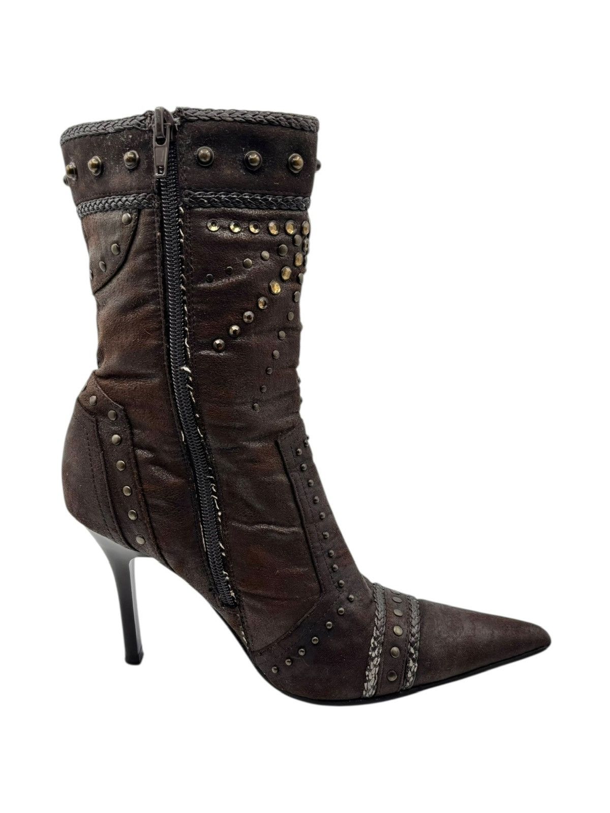 Cowboy Equipment Y2k El Dantes type leather brown heels Size 37 Size US 7 / IT 37 - 6 Thumbnail