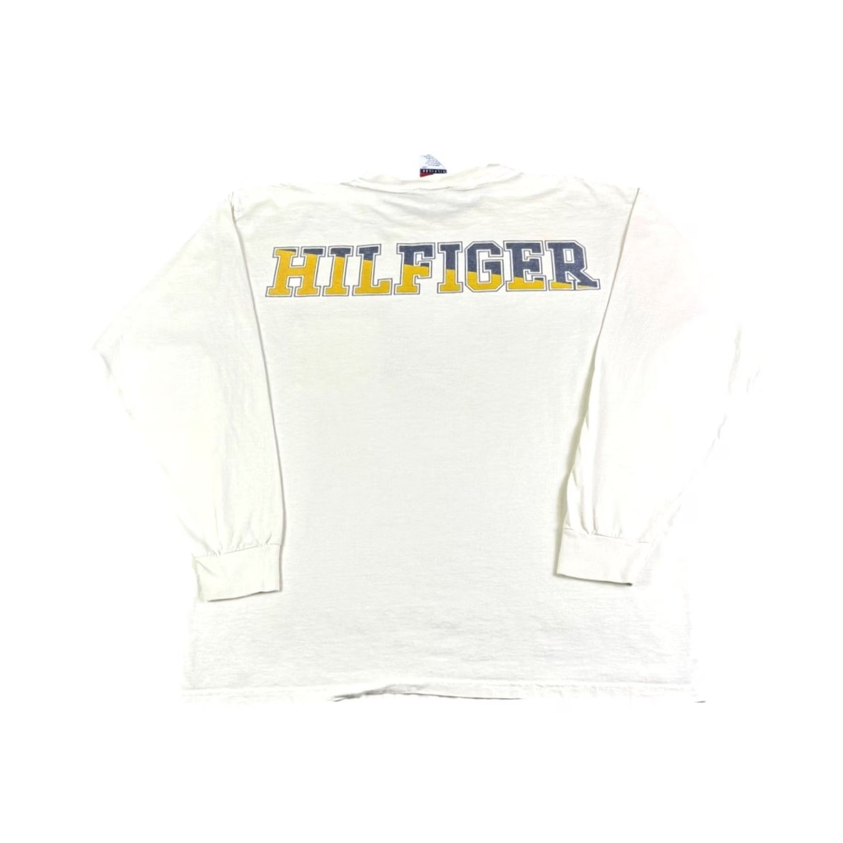 Tommy Hilfiger VINTAGE Tommy Hilfiger Long Sleeve Pocket T-Shirt Mens Large White 90s USA Size US L / EU 52-54 / 3 - 2 Thumbnail
