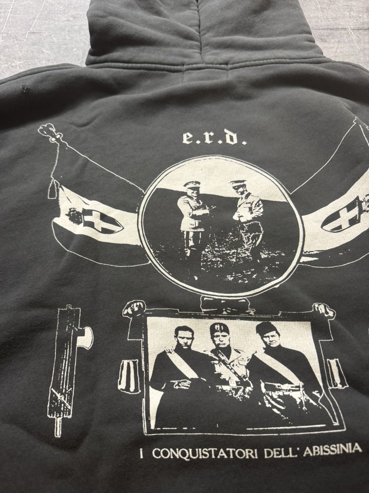 Enfants Riches Deprimes × Maxfield Los Angeles Enfants Riches Deprimes Maxfield Exclusive Mussolini Hoodie Size US XL / EU 56 / 4 - 11 Thumbnail