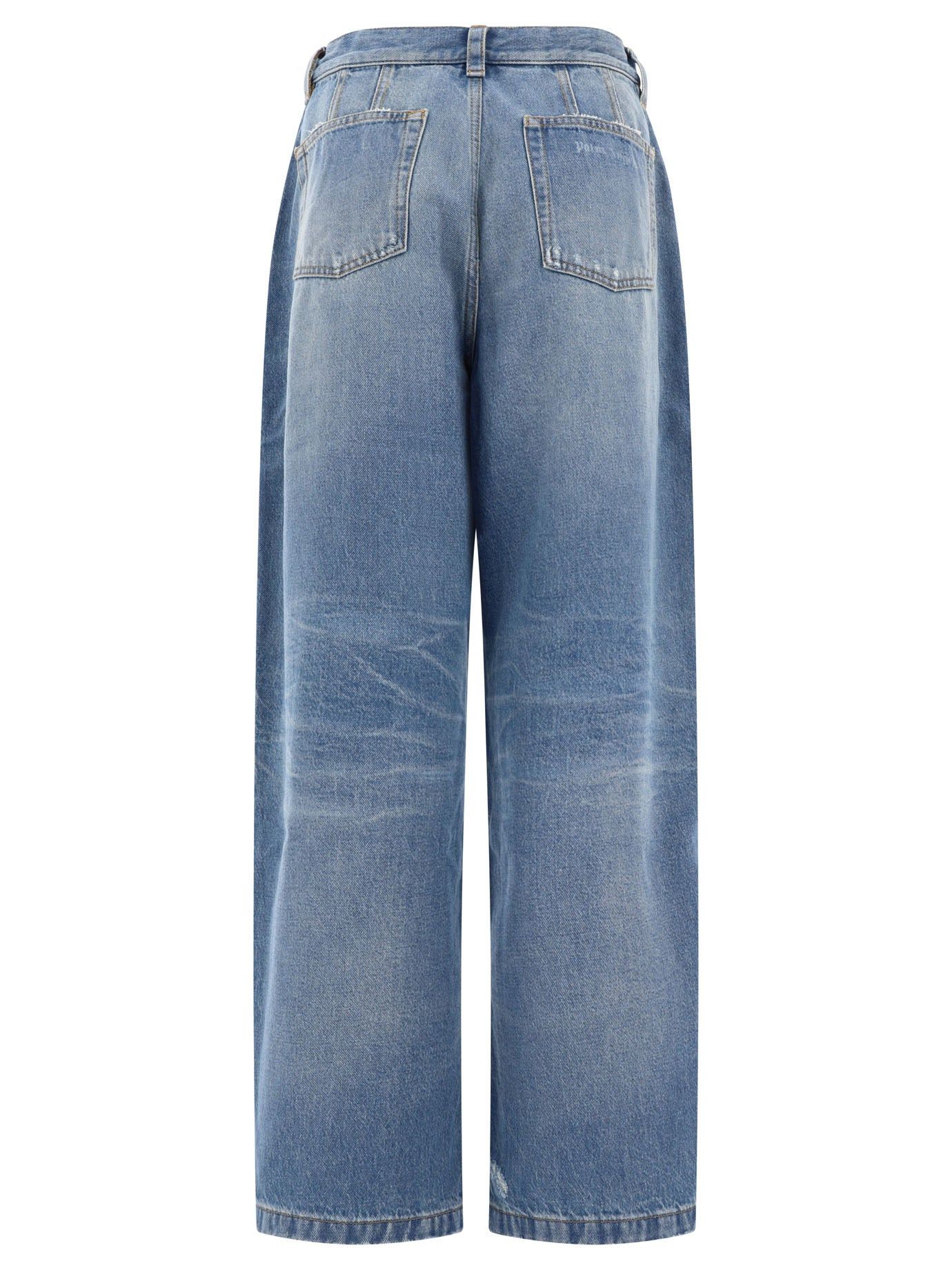 Palm Angels o1s22i1n0824 Wide Leg Jeans in Blue Size 27" / US 4 / IT 40 - 2 Thumbnail
