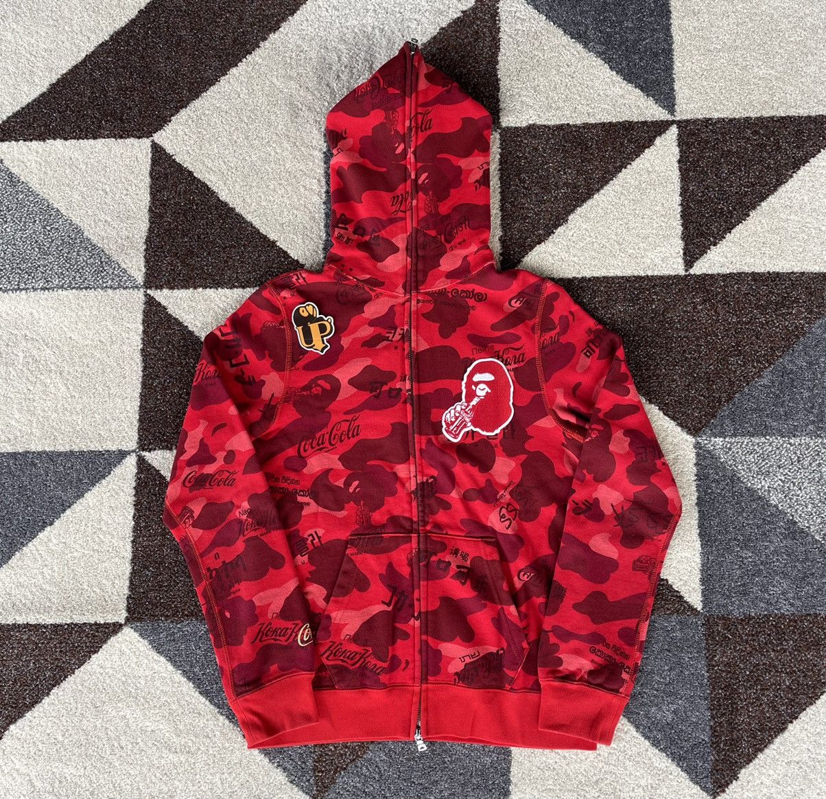 Bape × Coca Cola Bape x Coca Cola Red Camo Fullzip Hoodie Size XS / US 0-2 / IT 36-38 - 3 Thumbnail