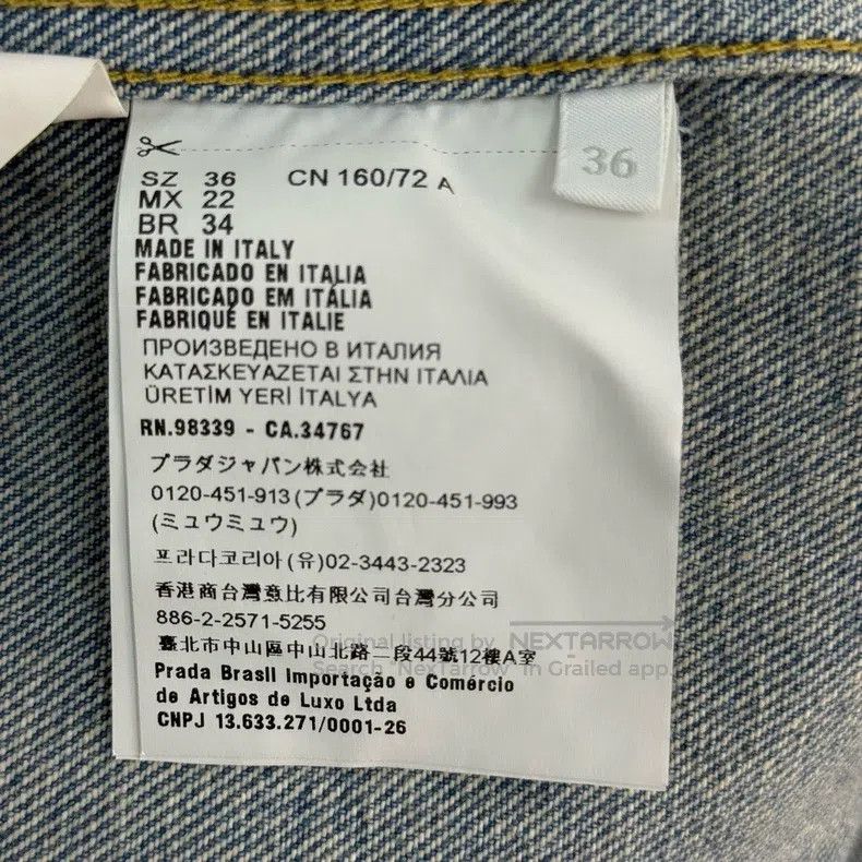 Prada Prada Blue washed destruction triangle logo shirt jacket Size XS / US 0-2 / IT 36-38 - 7 Thumbnail