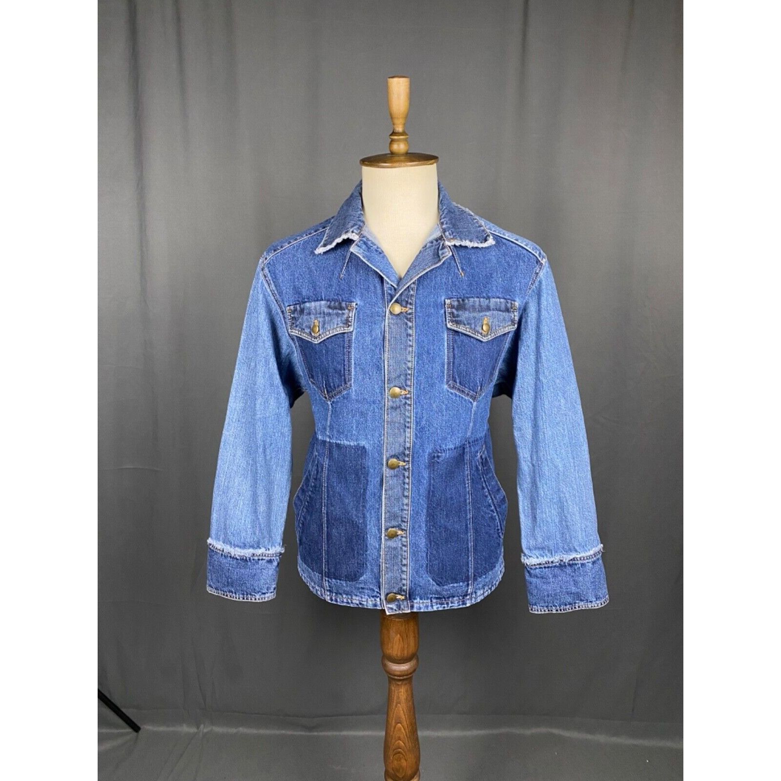 Alexander McQueen Alexander McQueen Patchwork Denim Men's Blue Biker Jeans Jac Size US S / EU 44-46 / 1 - 3 Thumbnail