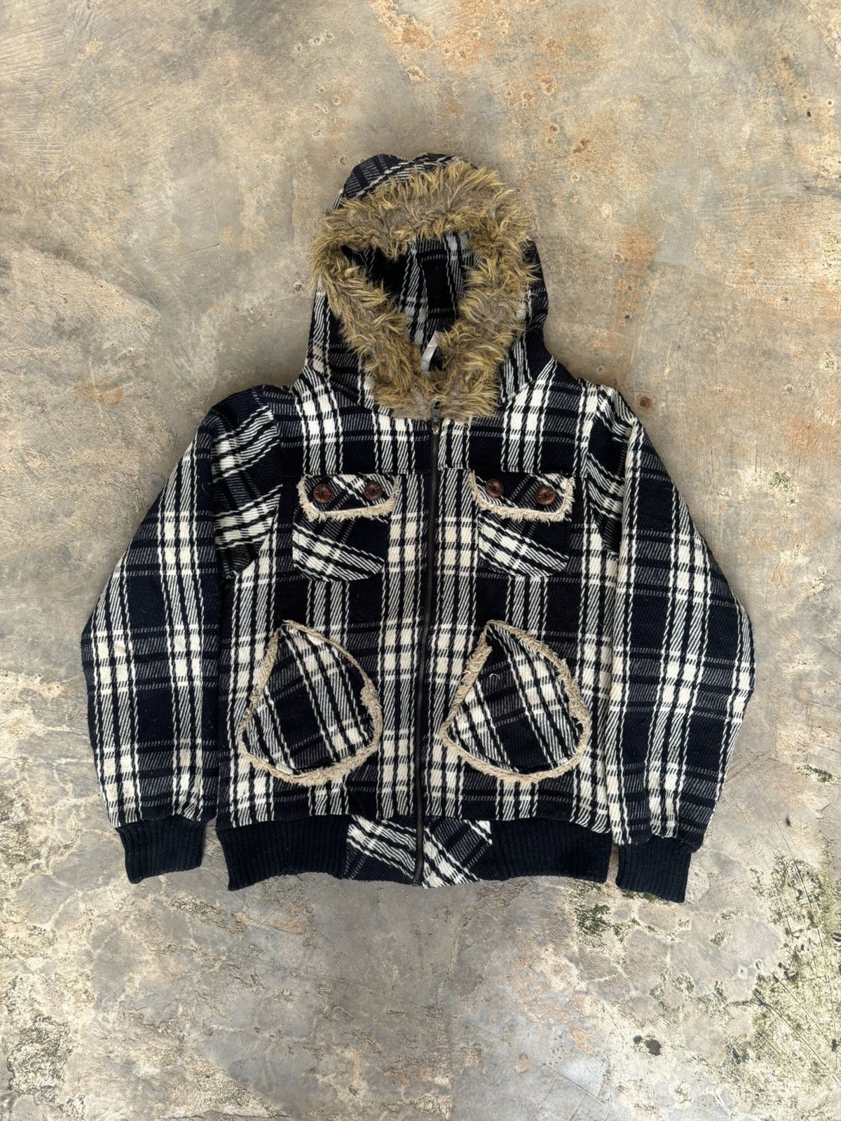 Hysteric Glamour × If Six Was Nine × Japanese Brand Fur Jacket Checkerboard Ifsixwasnine Lgb Style Size US S / EU 44-46 / 1 - 1 Thumbnail