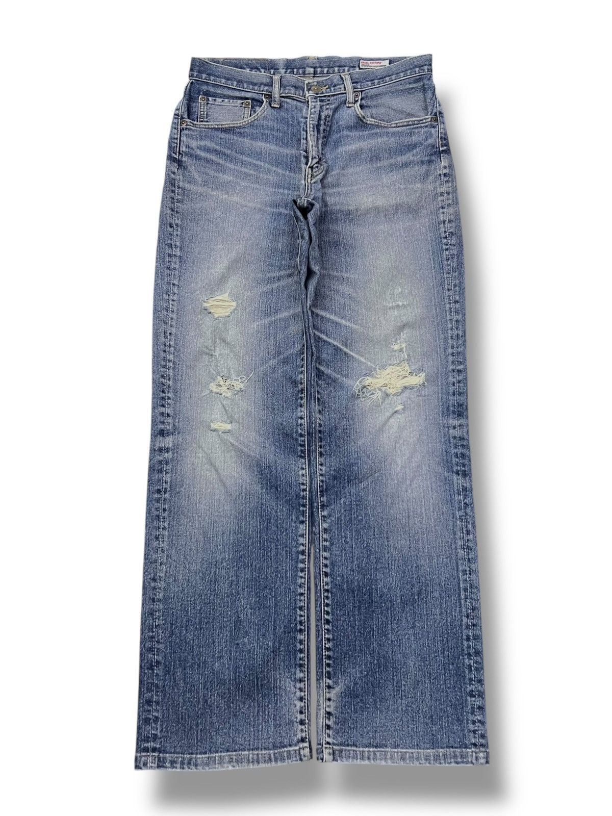 Big John Loose Vintage Big John - Faded Wash, Distressed Denim Size US 32 / EU 48 - 2 Thumbnail