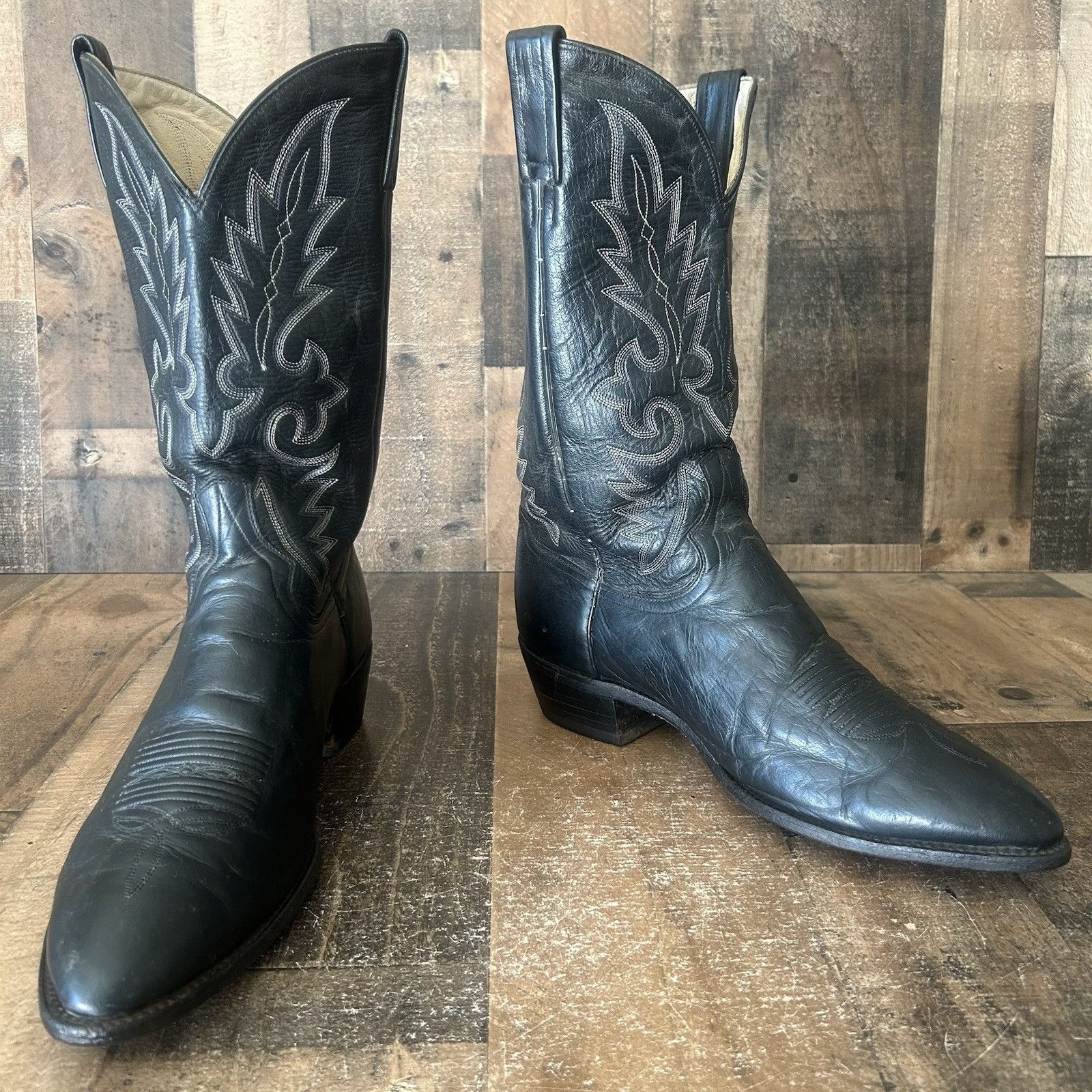 Dan Post Dan Post 2110 R Black Extra Wide Cowboy Boots Mens 12 EW Size US 12 / EU 45 - 4 Thumbnail