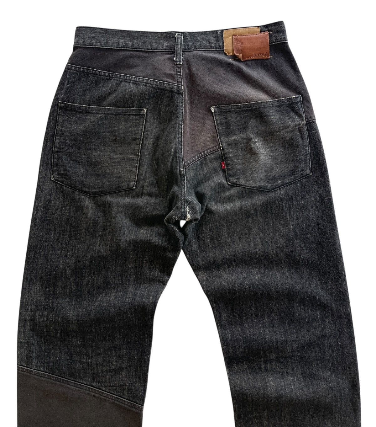 Vintage Gold Rush Patchwork Distressed Denim Size US 34 / EU 50 - 4 Thumbnail
