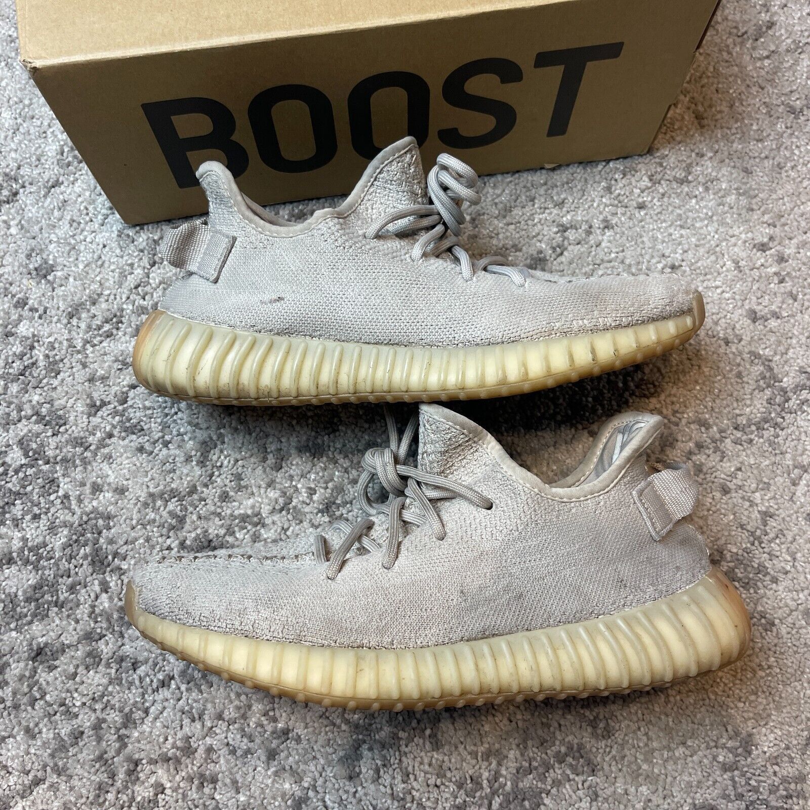 Adidas Size 8 - adidas Yeezy Boost 350 V2 Low Sesame Pre Owned S1 Size US 8 / EU 41 - 1 Thumbnail