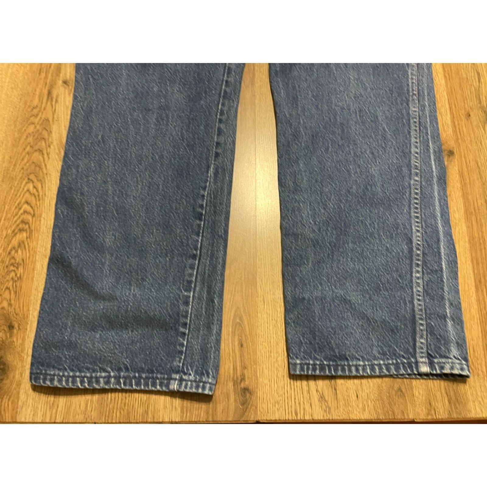 Wrangler Wrangler Jeans, Men's 44x34, Blue Denim, Straight Leg, Pockets, Regular, 34 Inseam, Solid, Jeans, Men, 90s? Size US 44 / EU 60 - 3 Thumbnail