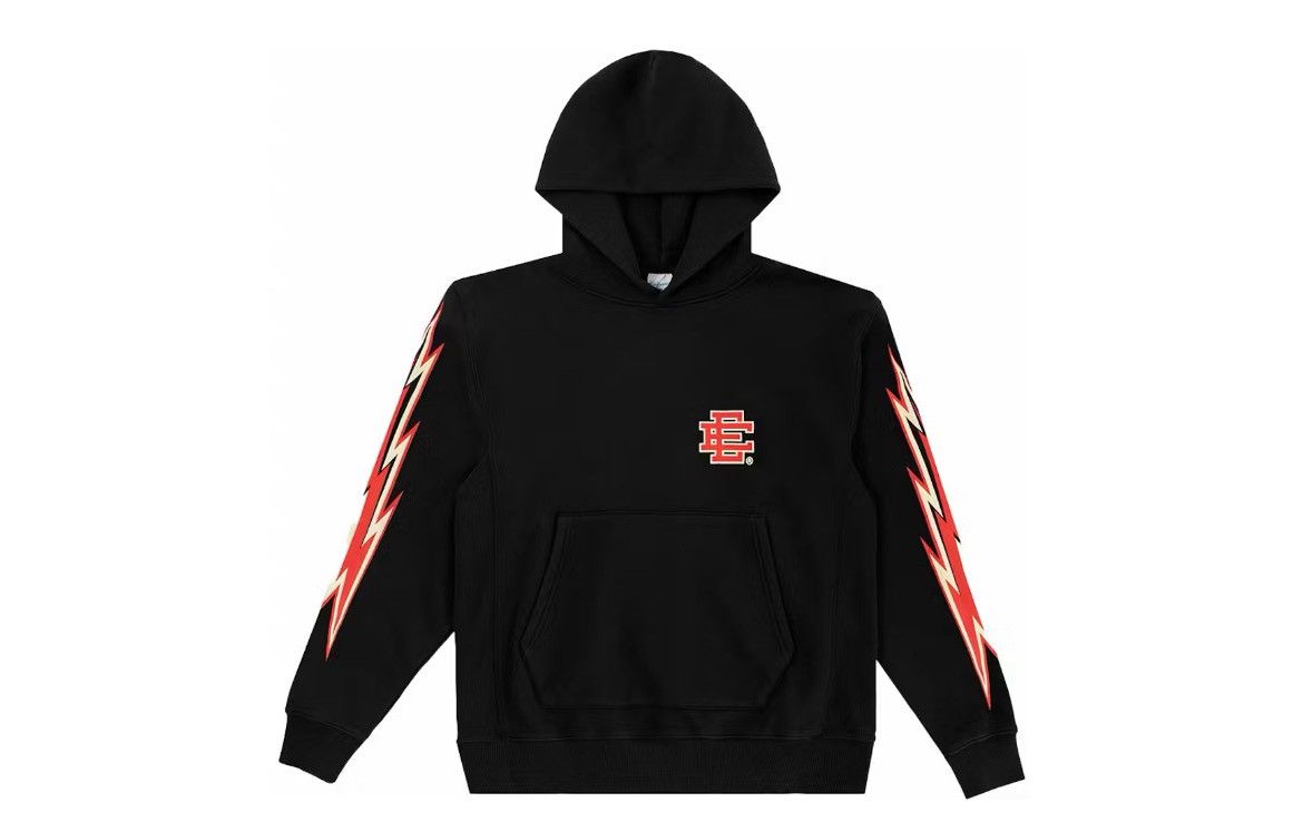 Eric Emanuel Eric Emanuel EE black w red lightning bolt hoodie large Size US L / EU 52-54 / 3 - 1 Thumbnail