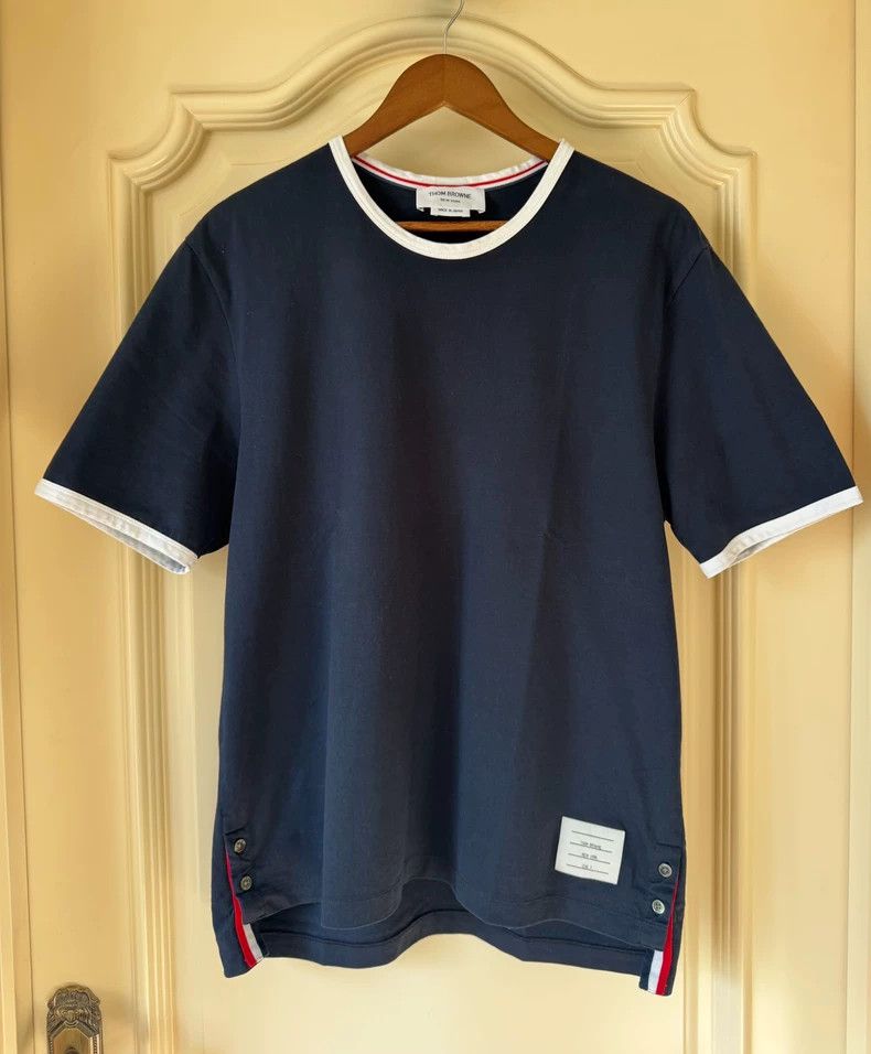 Thom Browne Thom browne Tibetan blue short-sleeved T-shirt 2504-Nextarr Size US L / EU 52-54 / 3 - 1 Thumbnail