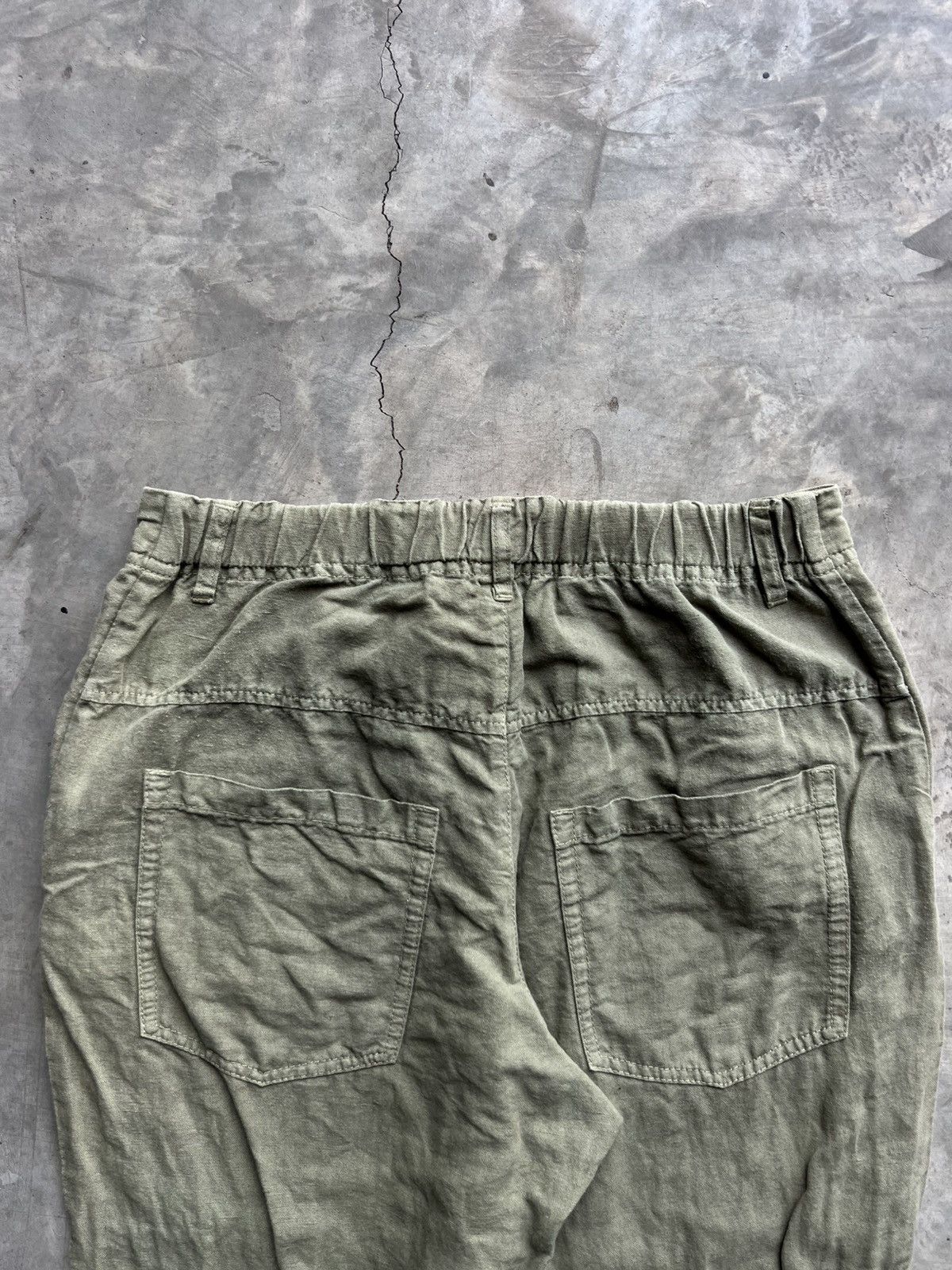Issey Miyake Plantation Issey Miyake Green Smock Waist Trousers Size US 30 / EU 46 - 6 Thumbnail