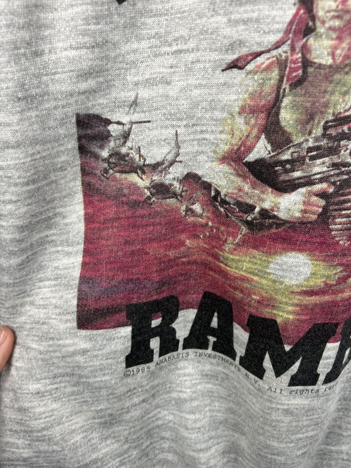 Vintage Vintage 80s Movie Stallone Rambo 1985 Film Sweatshirt Size US L / EU 52-54 / 3 - 11 Thumbnail