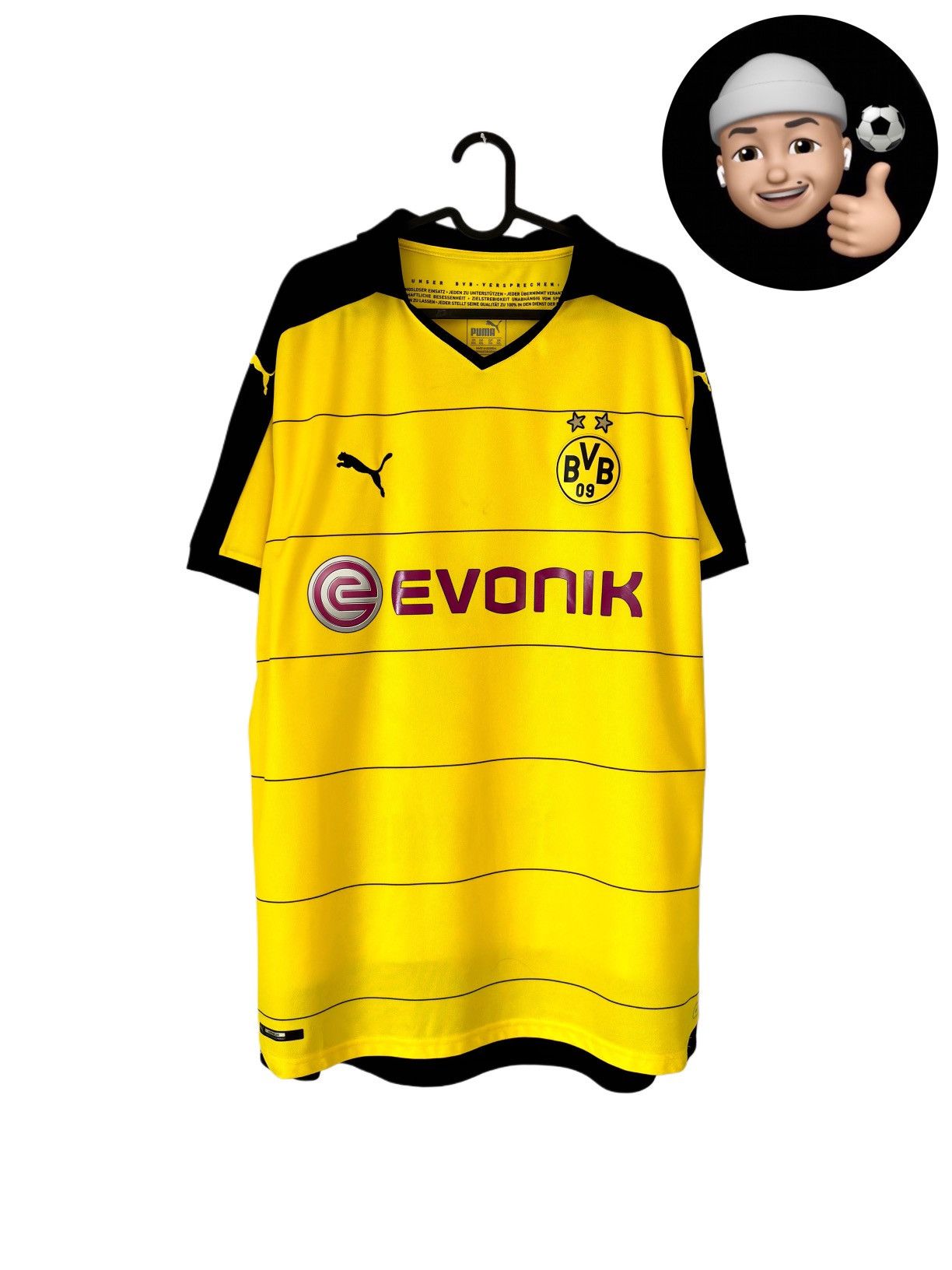 Puma 2015 2016 BVB Borussia Dortmund Puma Home Kit Soccer Jersey Size US XXL / EU 58 / 5 - 1 Thumbnail