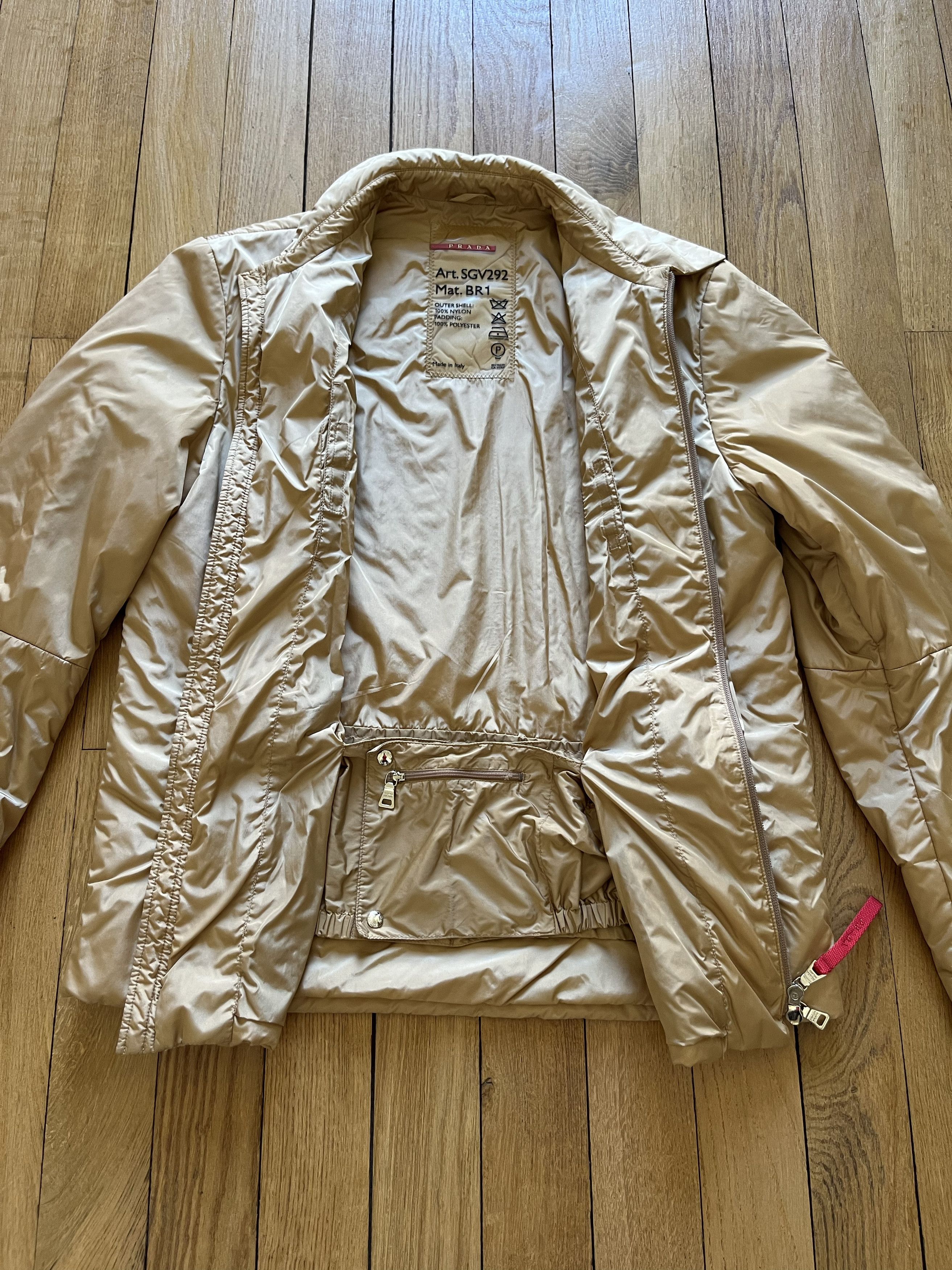 Prada Prada SGV292 beige padded nylon jacket Size US S / EU 44-46 / 1 - 5 Thumbnail