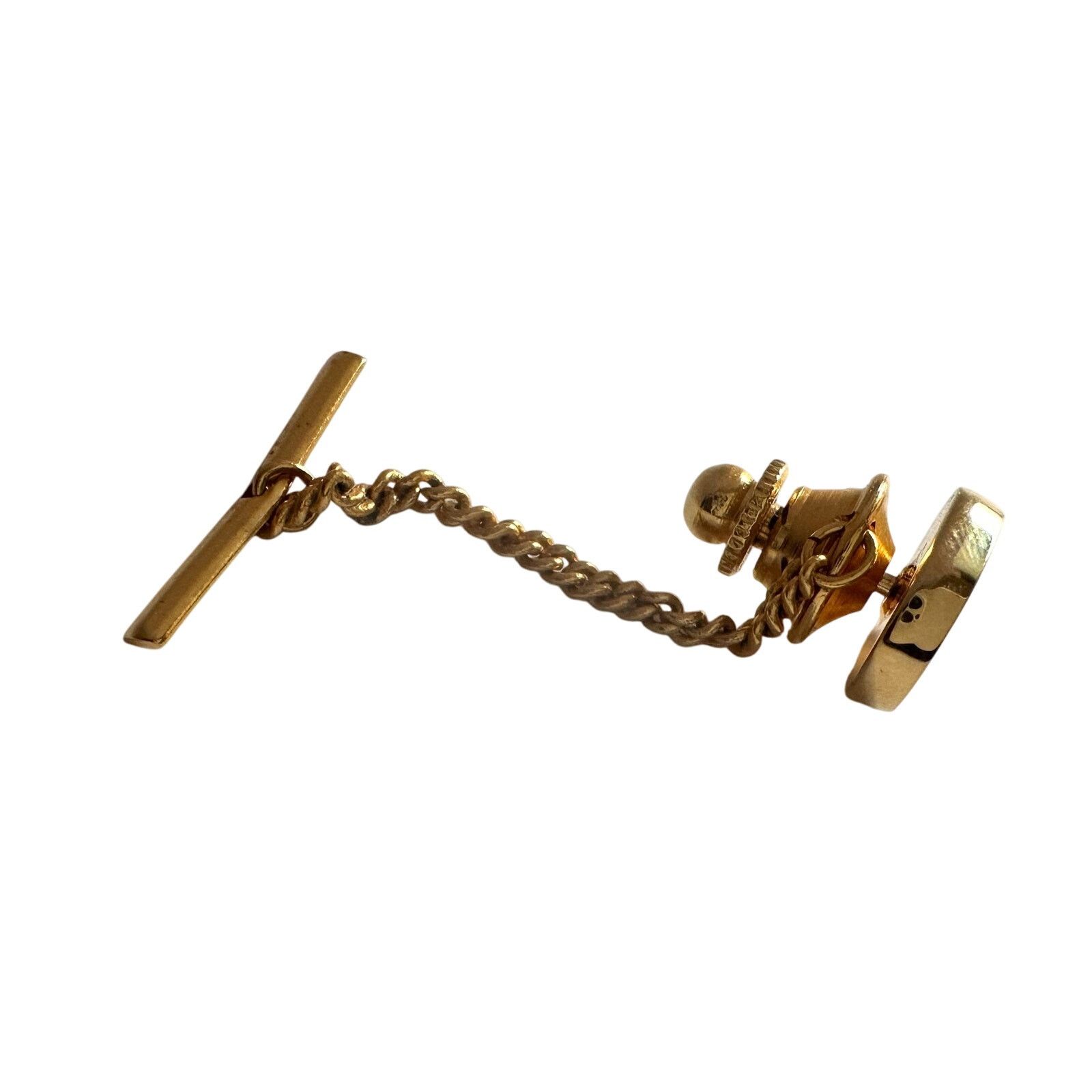 Dior Dior Men's Two Tone Tie Pin - Textured Oval with Logo Size ONE SIZE - 8 Thumbnail