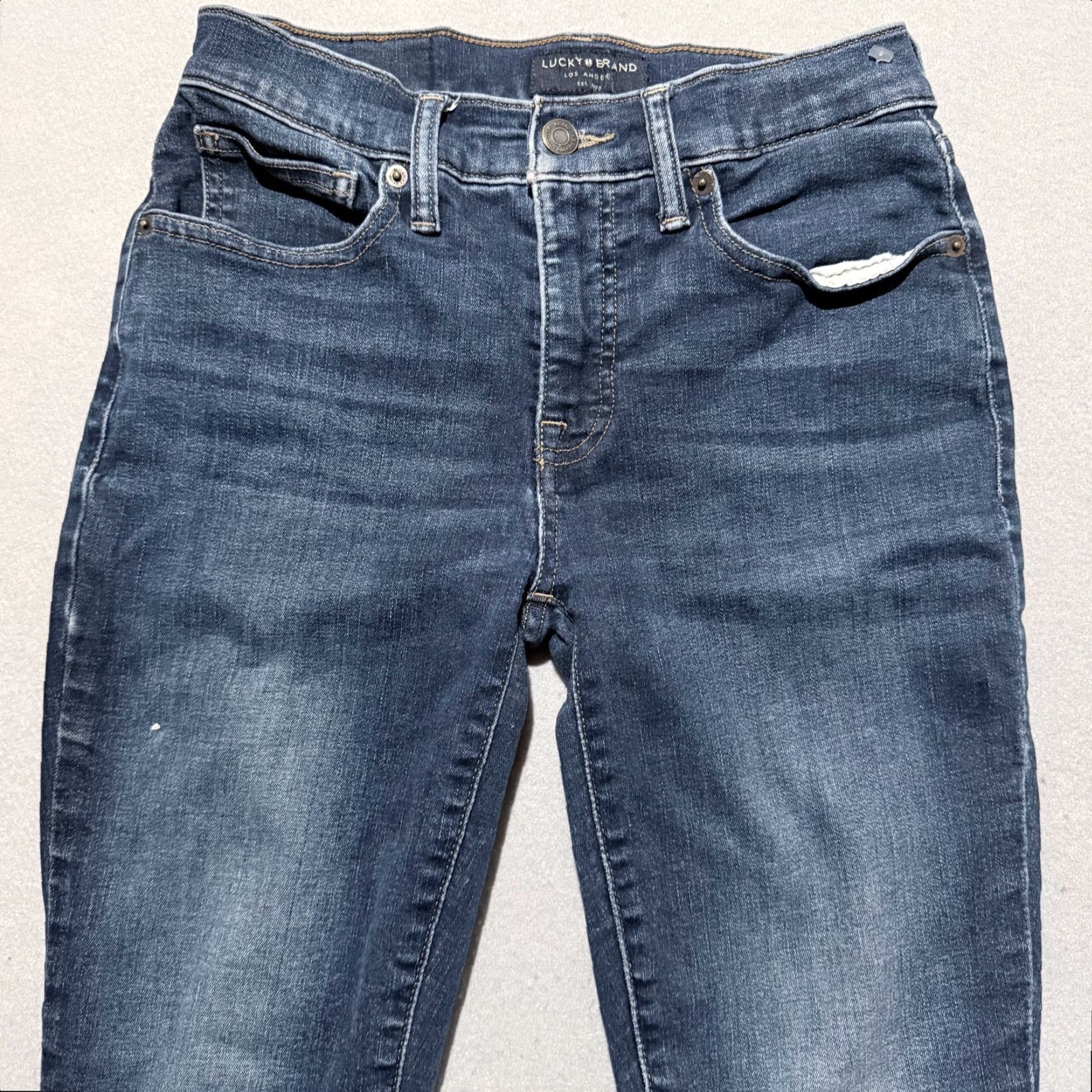 Lucky Brand Lucky Brand Skinny Jeans Women's Blue Denim Mid-Rise Zip-Fly Slim Fit - 2 Size 26" / US 2 / IT 38 - 3 Thumbnail