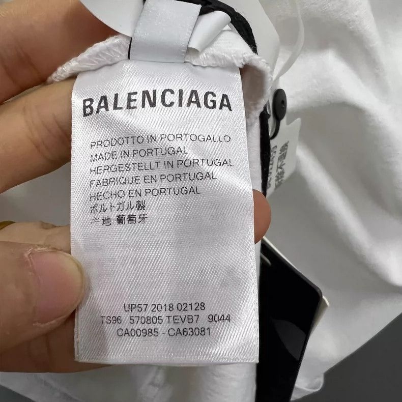 Balenciaga Balenciaga White Pattern Print Short Sleeve Size US L / EU 52-54 / 3 - 3 Thumbnail