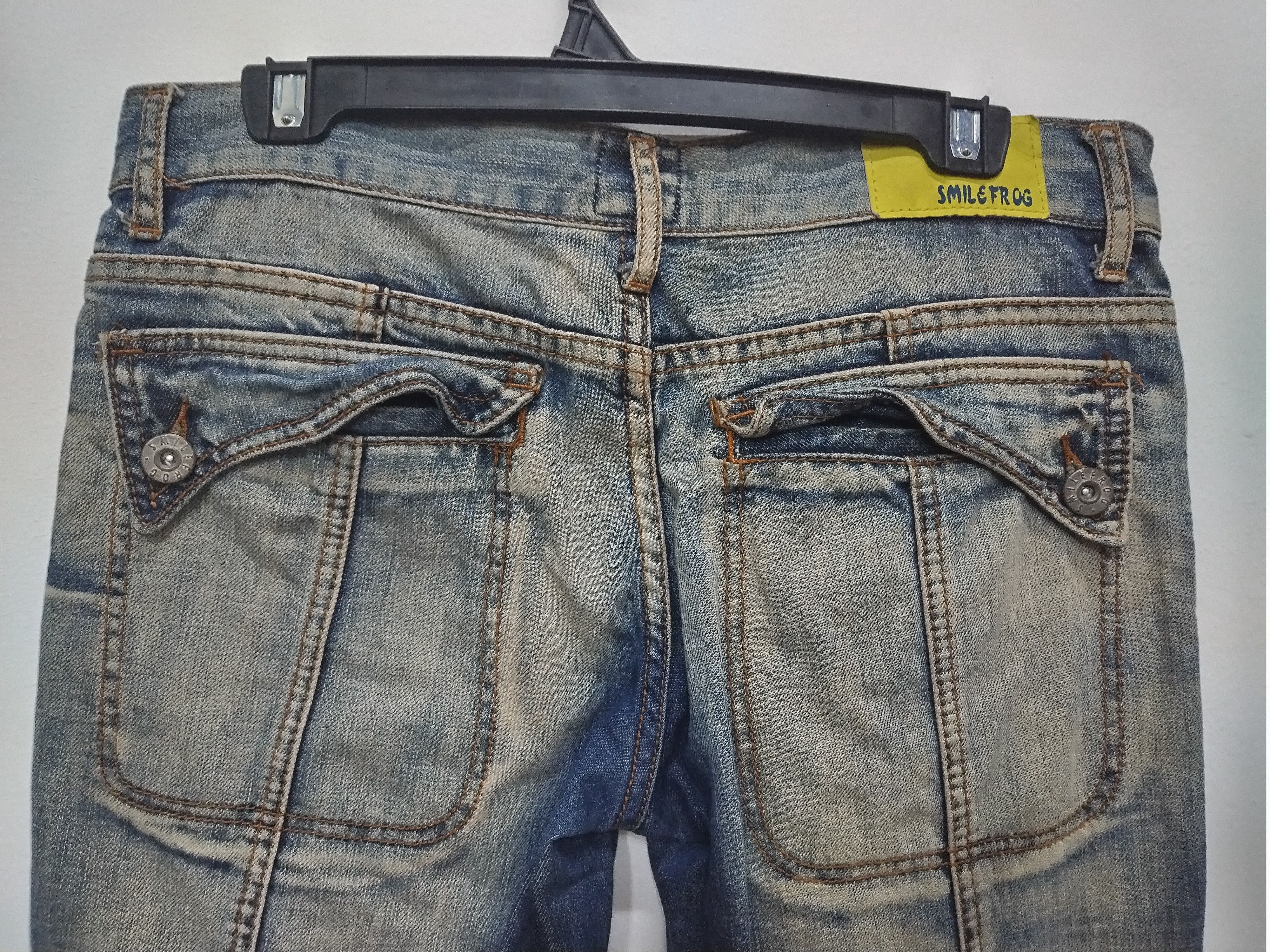 Seditionaries Crazy acid wash jeans Punk Goth Distressed Smile Frog Jeans Size US 32 / EU 48 - 9 Thumbnail