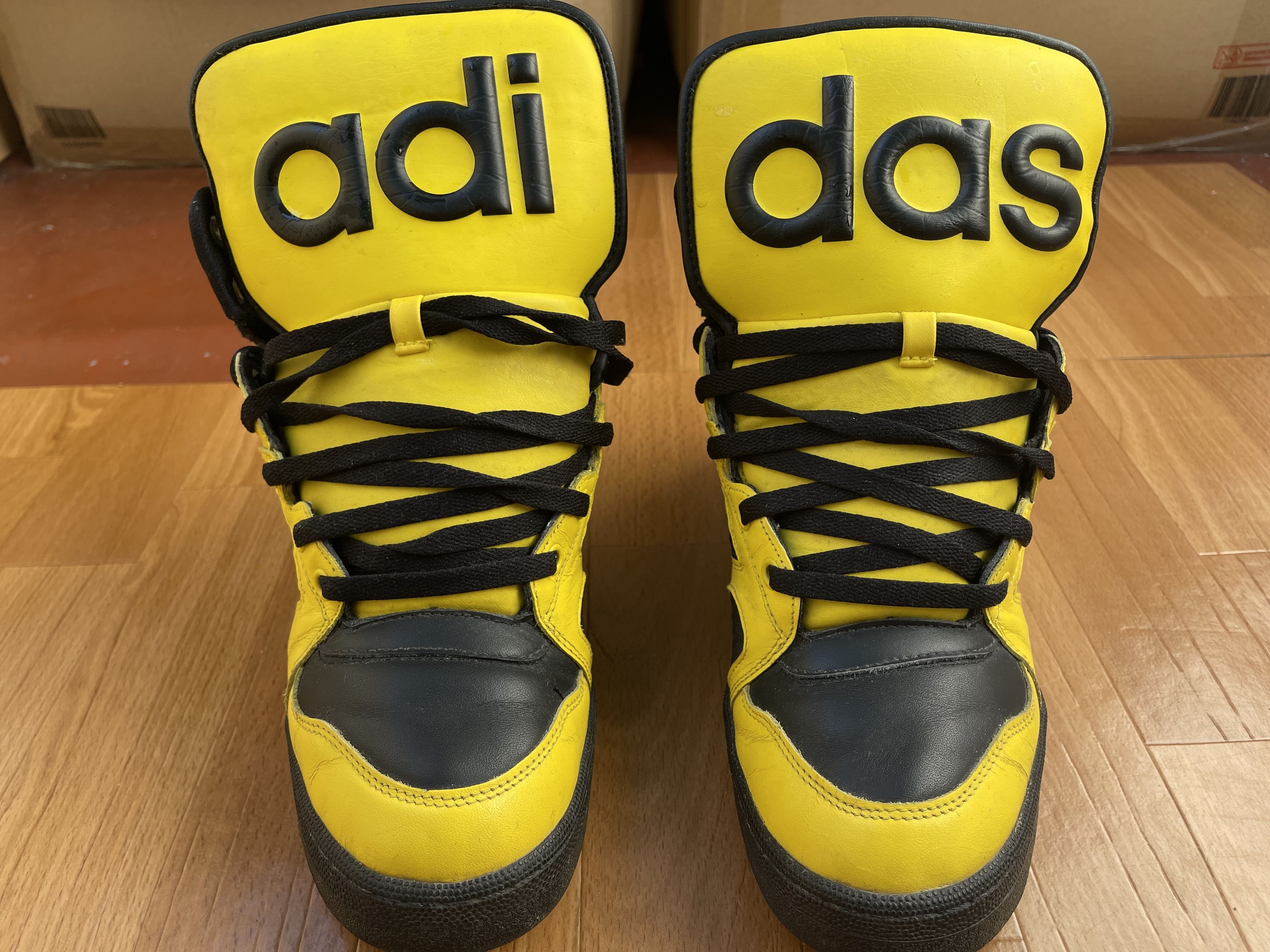 Adidas × Jeremy Scott Adidas sneakers Jeremy Scott Instinct Top shoes ObyO V24530 Size US 10 / EU 43 - 1 Thumbnail