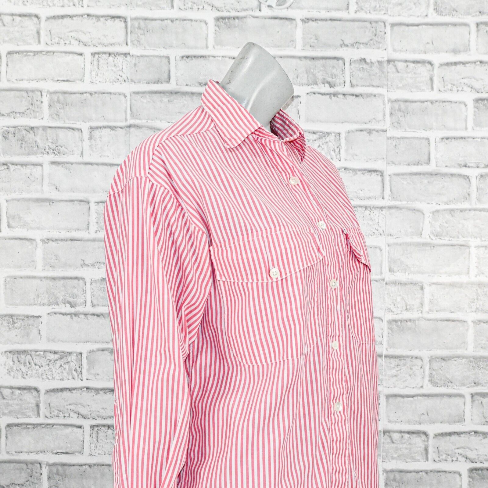 Willis & Geiger Vtg Willis & Geiger Women's Button up Shirt in Pink Striped Size M / US 6-8 / IT 42-44 - 9 Thumbnail