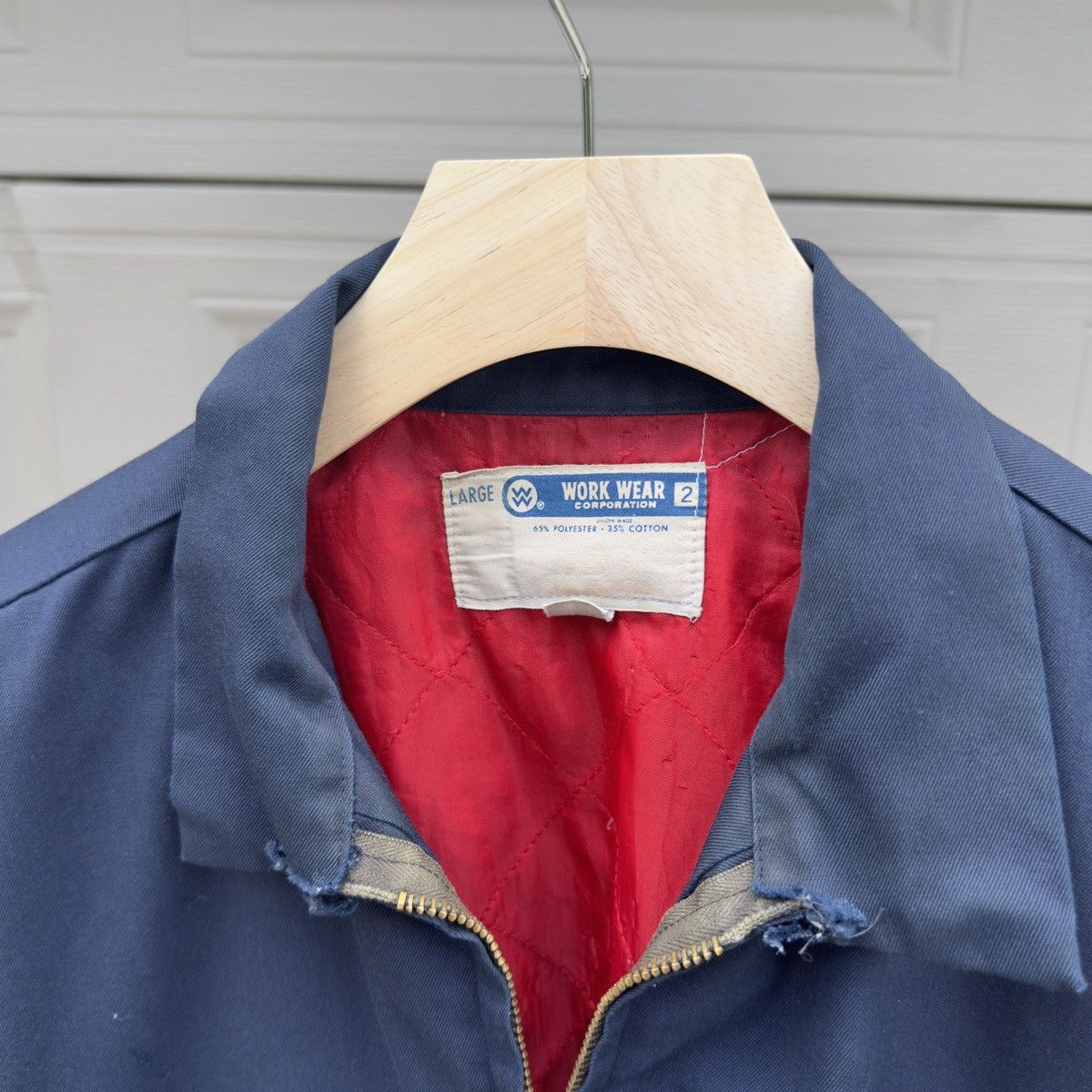 Vintage Thrashed Faded Distressed Union Made Work Jacket ERD Grunge Size US L / EU 52-54 / 3 - 3 Thumbnail