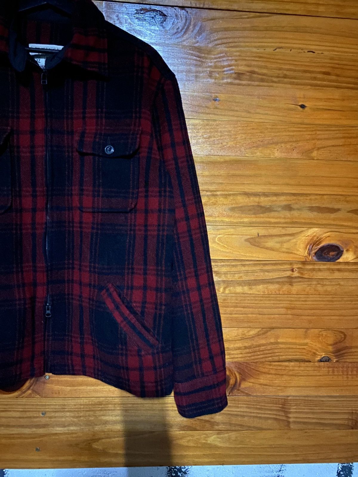 Japanese Brand Back Number Red Black Wool Plaid Jacket – Military Inspired Size US L / EU 52-54 / 3 - 6 Thumbnail