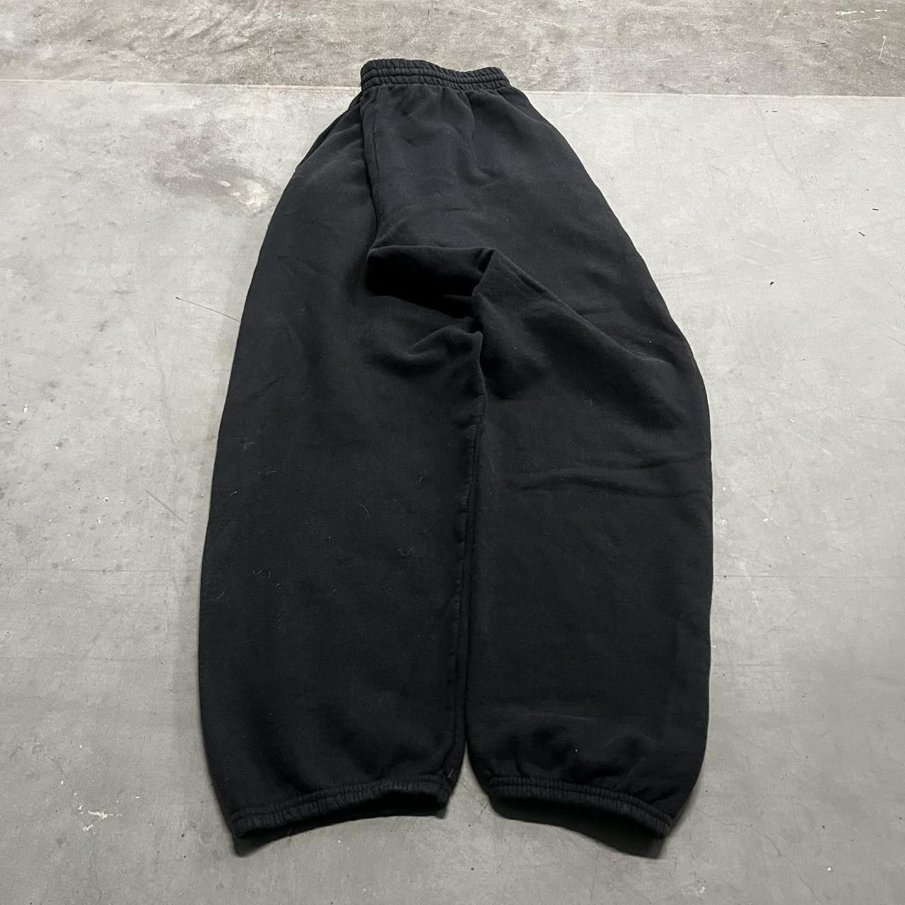 Japanese Brand × Vintage Vintage Y2K Blank Black Loungewear Essential Sweatpants! Size US 34 / EU 50 - 4 Thumbnail