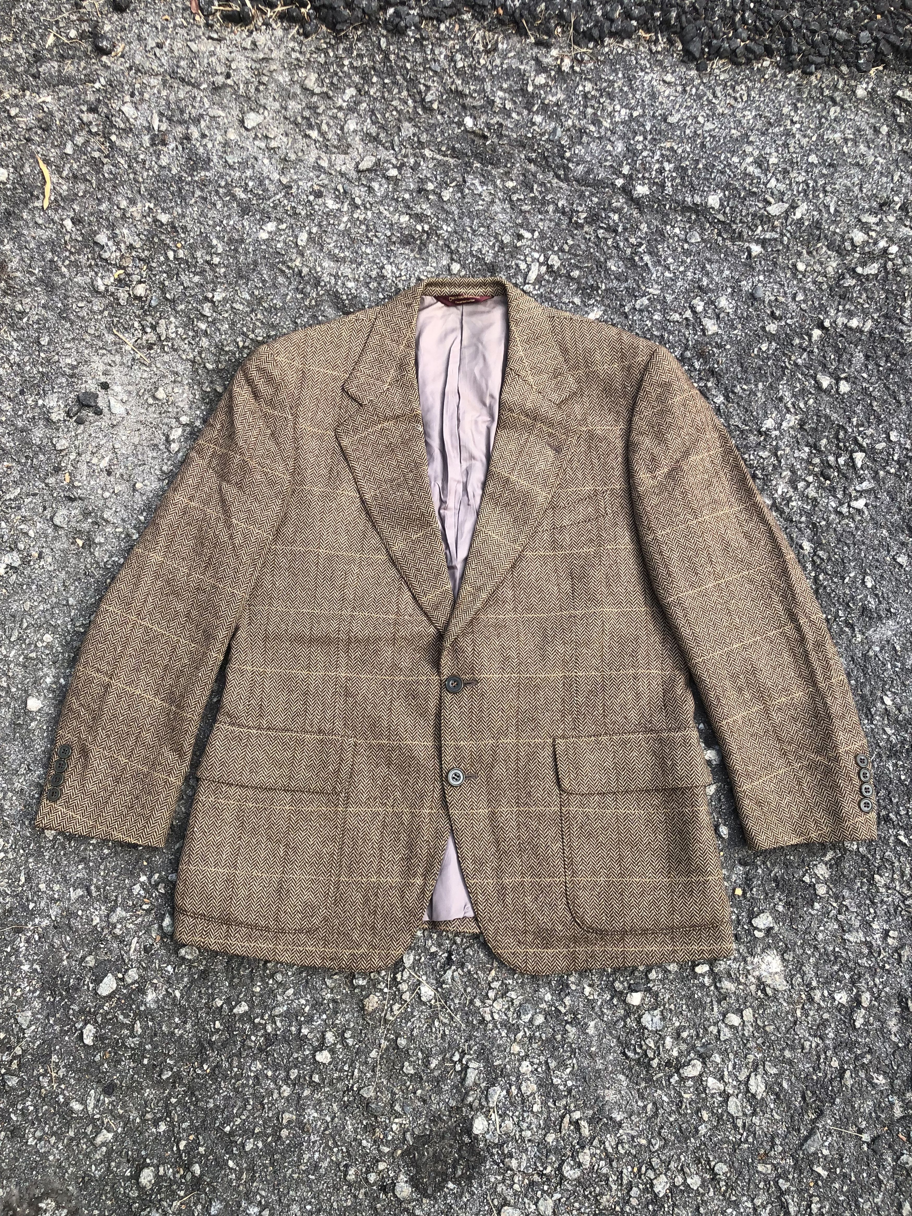 Polo Ralph Lauren Vintage 90s Ralph Lauren Tailored Jacket Herringbone Size 42L - 1 Thumbnail