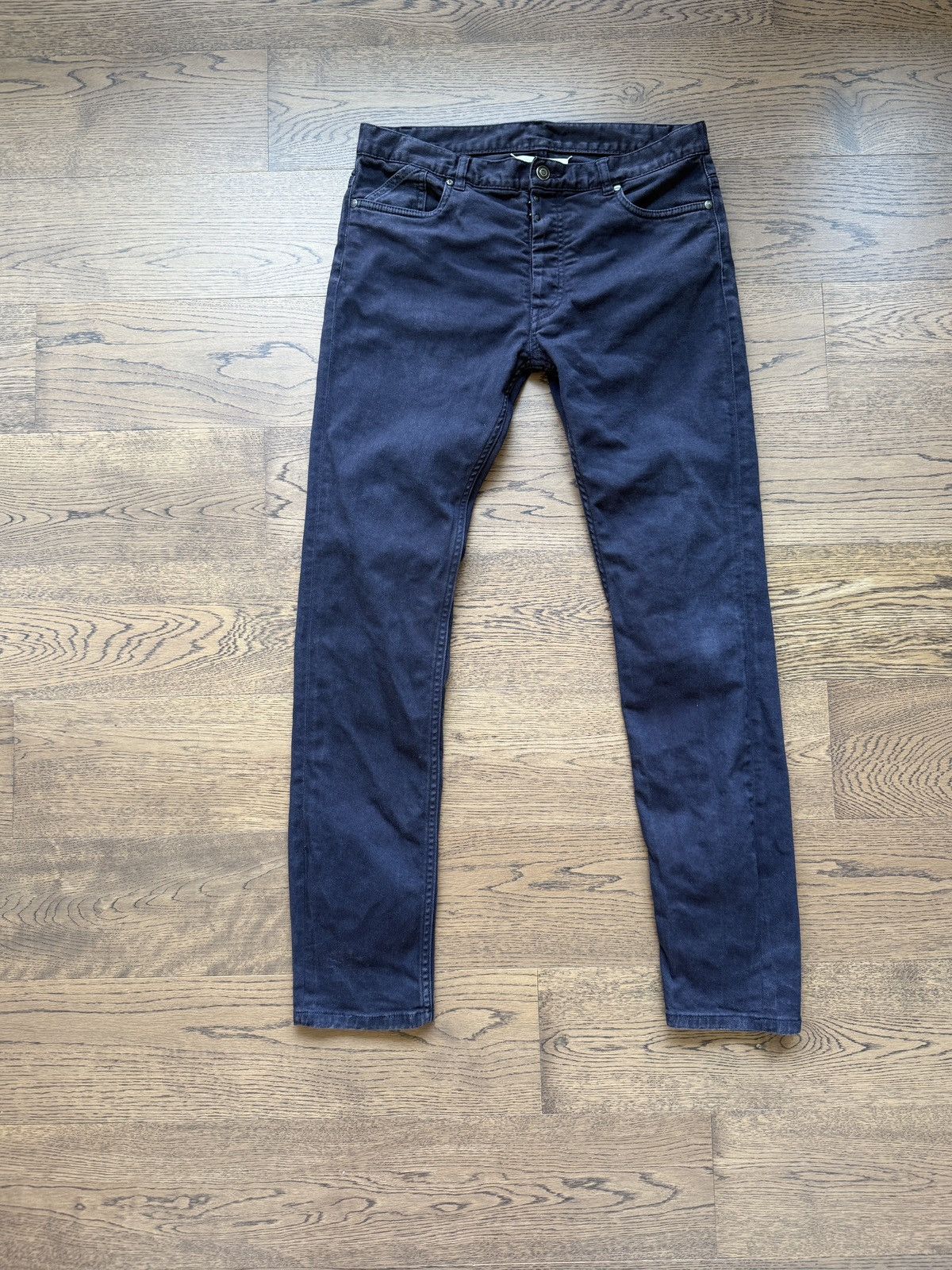 Maison Margiela Early Martin Margiela Line 10 Mens Blue Twill Slim Jeans Size US 33 - 1 Thumbnail