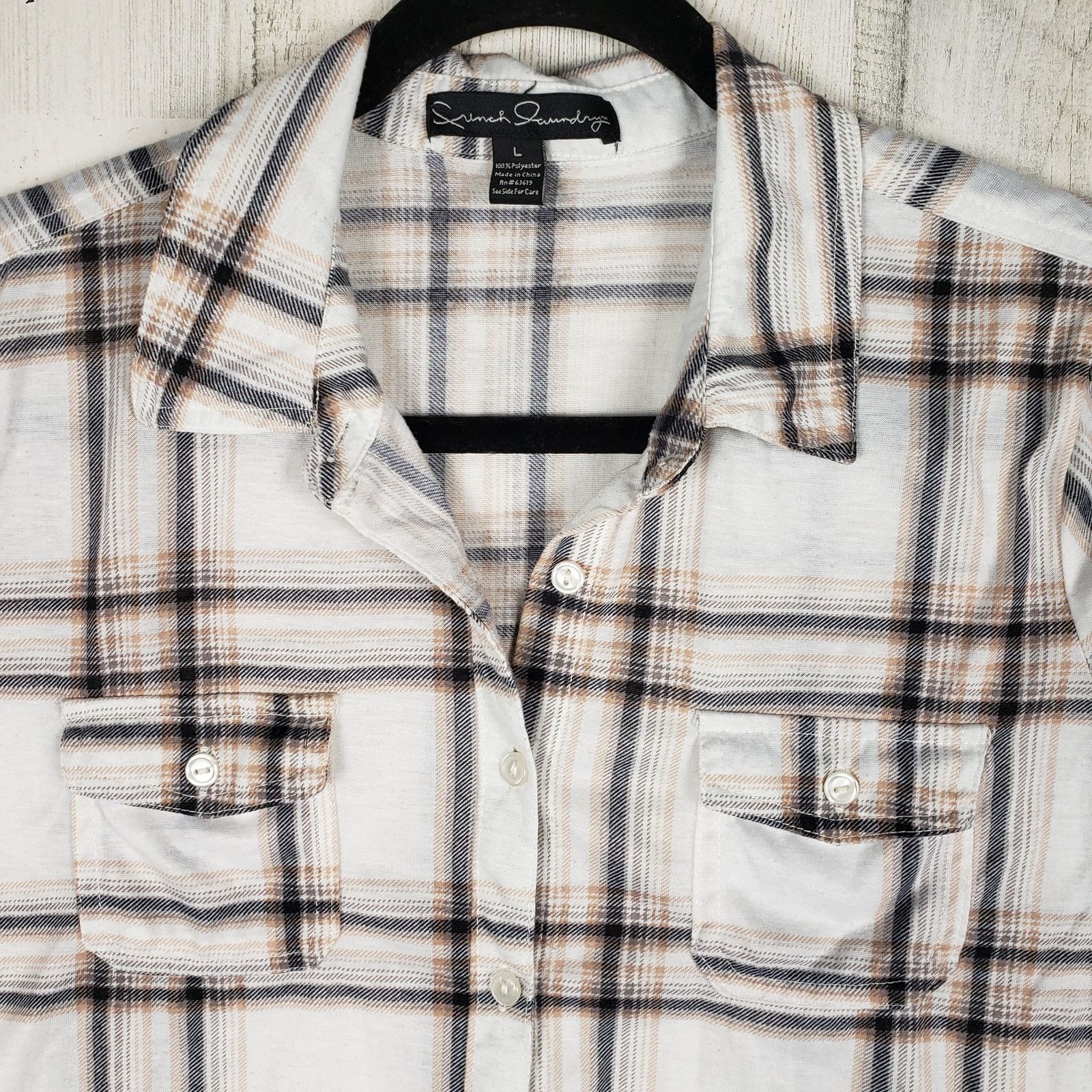 Other French Laundry Plaid Long Sleeve Button Up Top Large Size L / US 10 / IT 46 - 2 Thumbnail