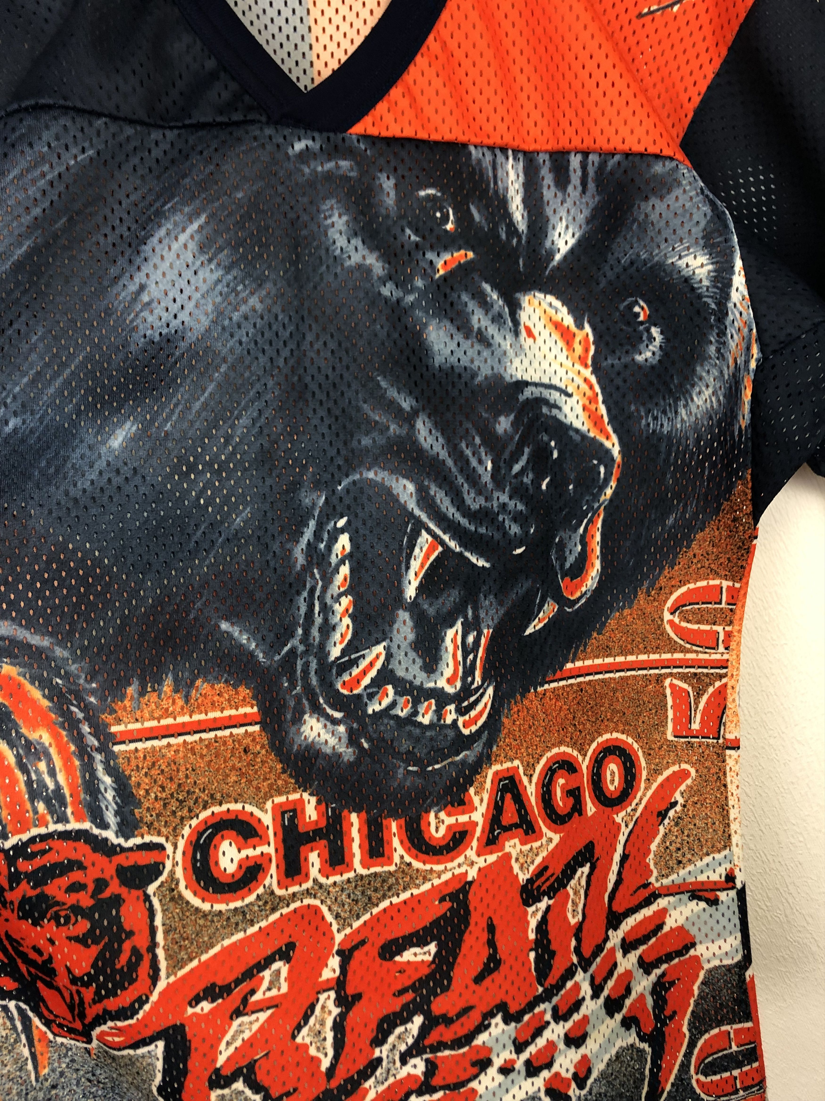 Vintage Vintage 90's Chicago Bears NFL All Over Print Mesh Jersey Size US M / EU 48-50 / 2 - 3 Thumbnail