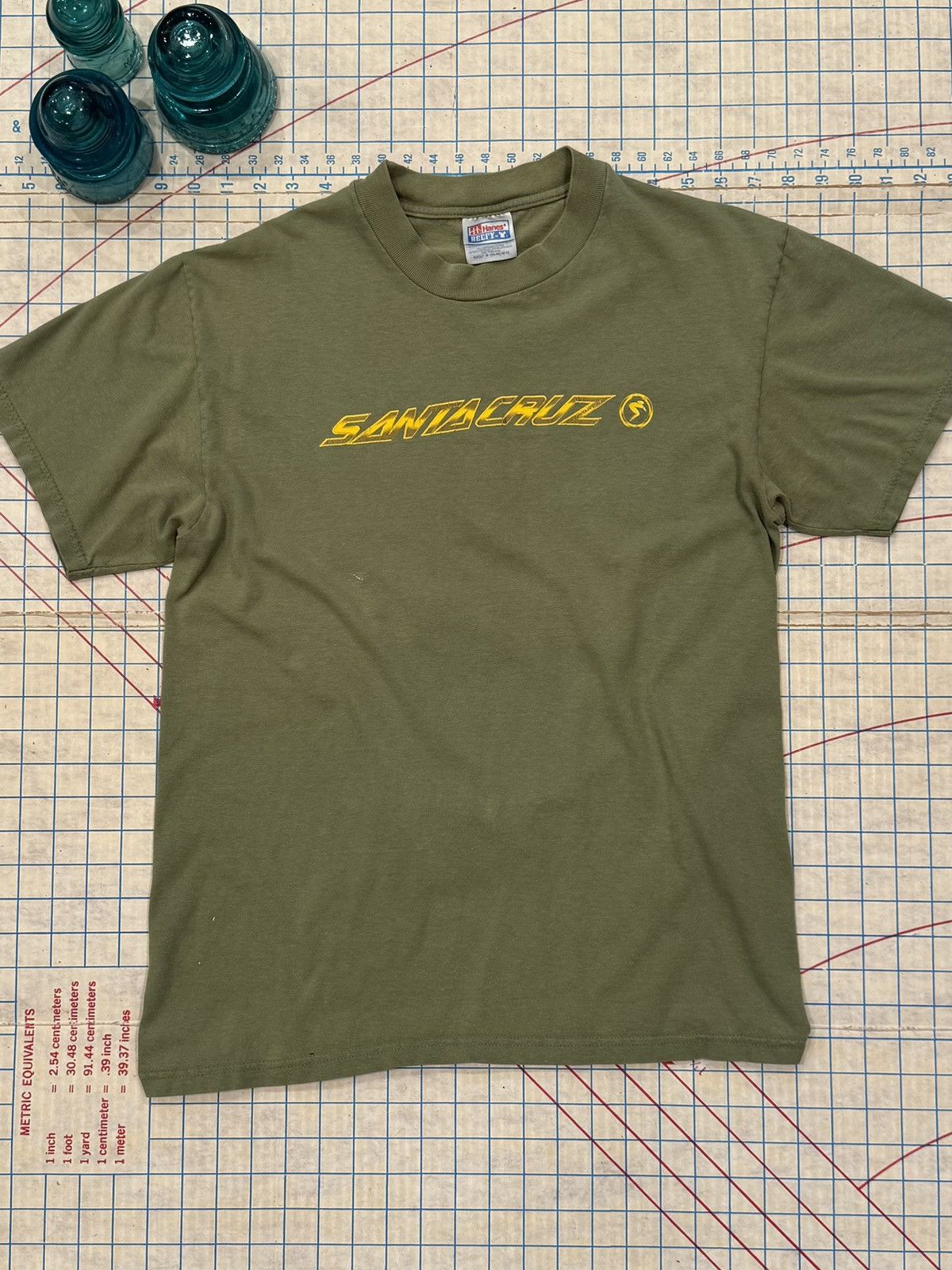 Santa Cruz Skateboards Vintage Santa Cruz Faded Green Graphic Tee Mens Size Medium Size US M / EU 48-50 / 2 - 1 Thumbnail
