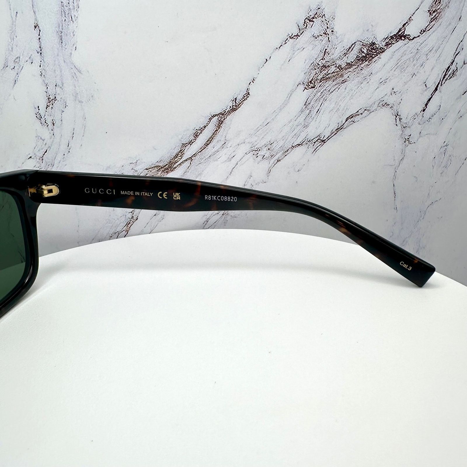 Gucci New GUCCI Sunglasses Brown Gold Red Green Web 55-20-145 mm Size ONE SIZE - 11 Thumbnail