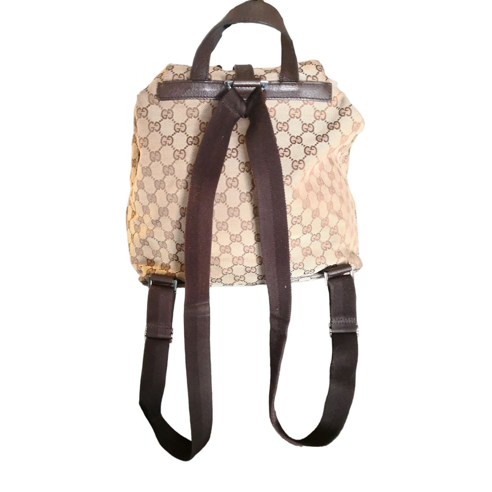 Gucci Authentic Gucci GG Jackie Canvas Backpack Excellent Shape Size ONE SIZE - 4 Thumbnail